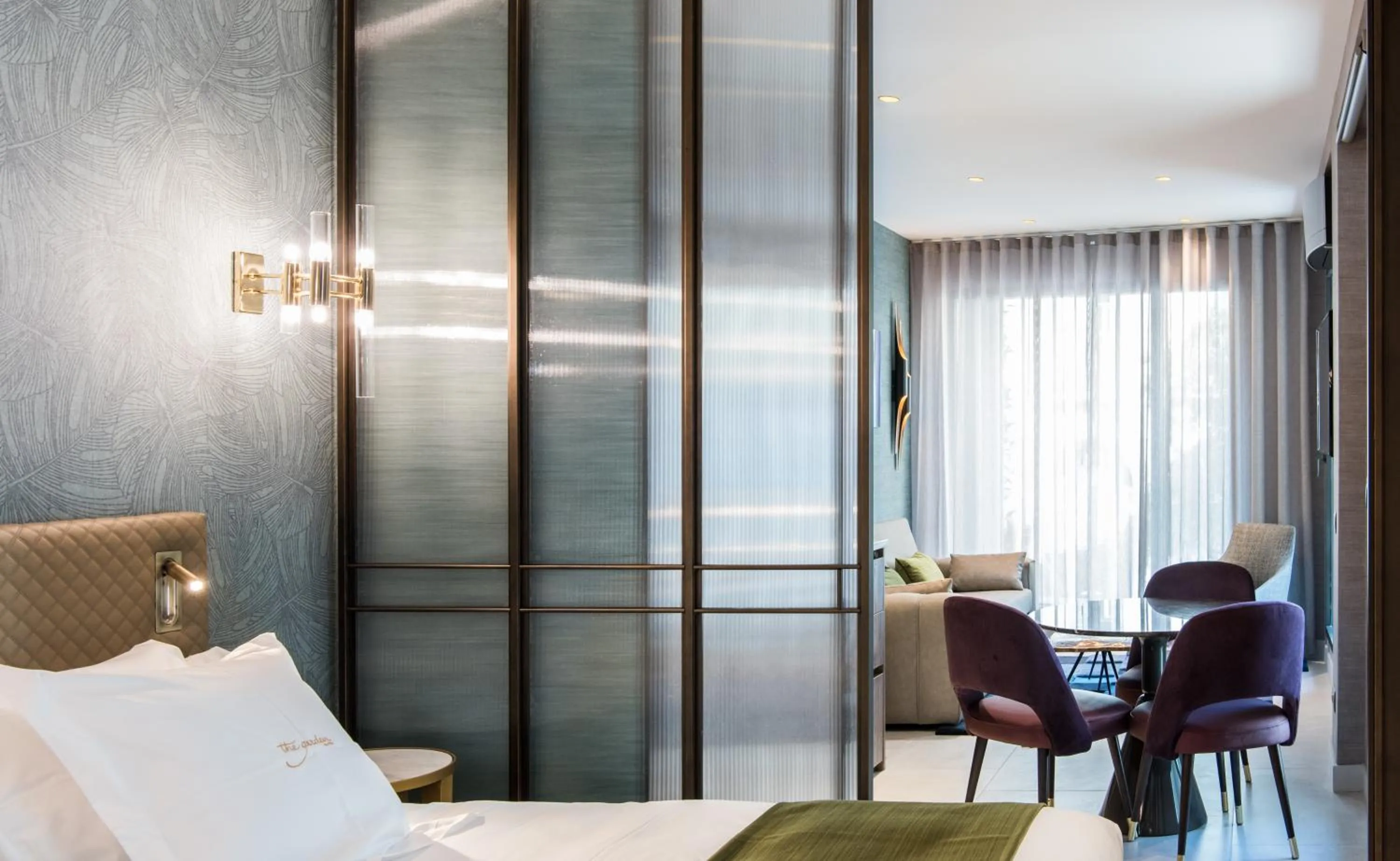 Bed in The Garden Suites