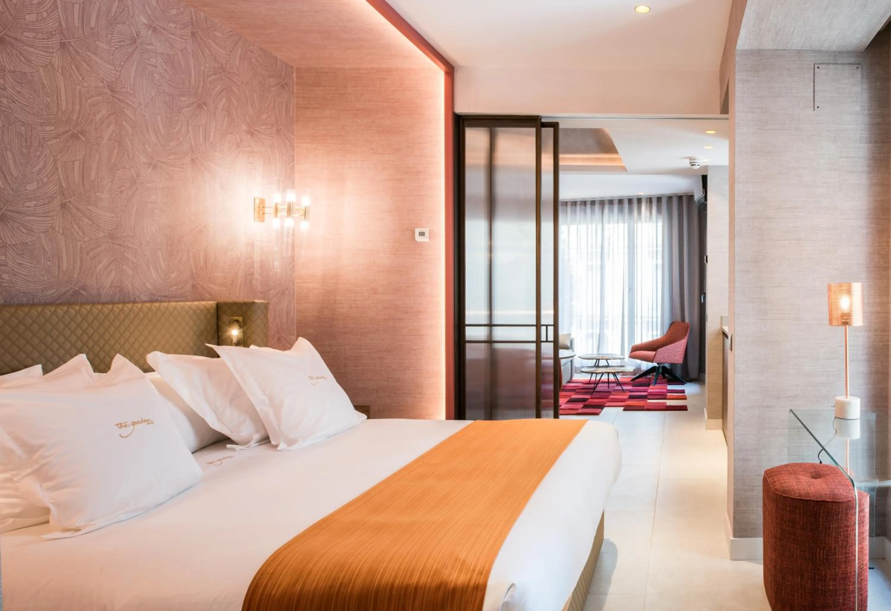 Bed in The Garden Suites