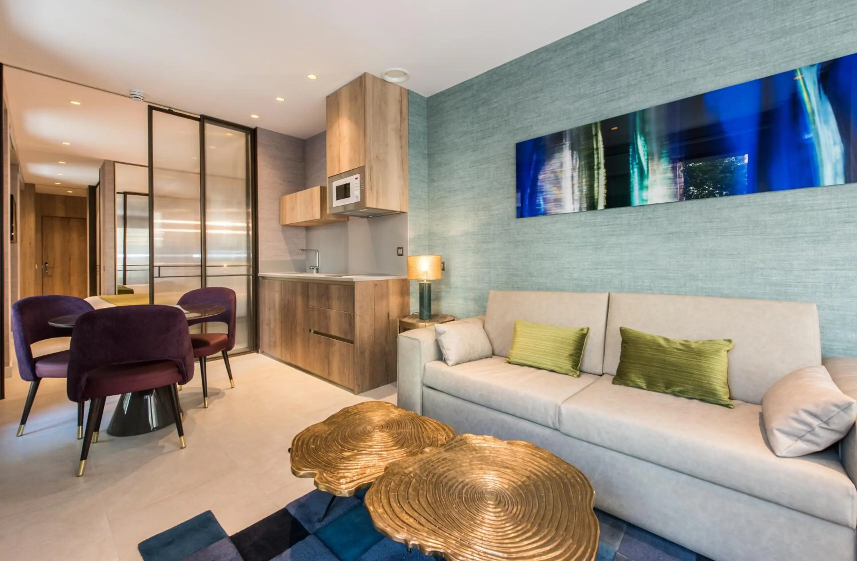 Living room in The Garden Suites