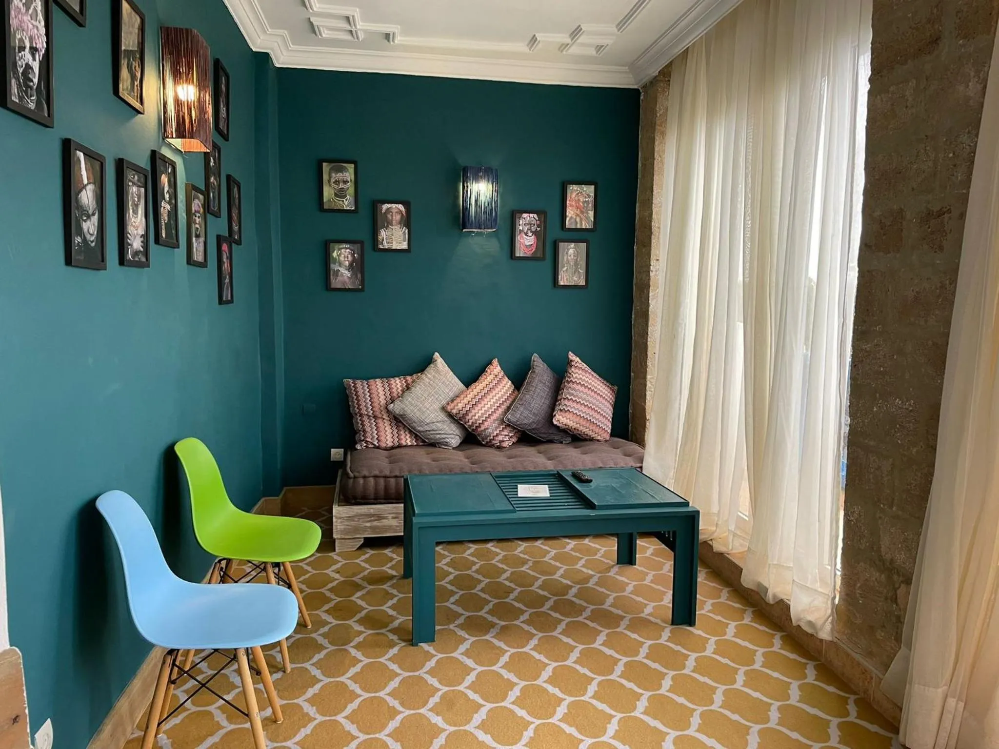 Seating area in Mama Souiri Hotel