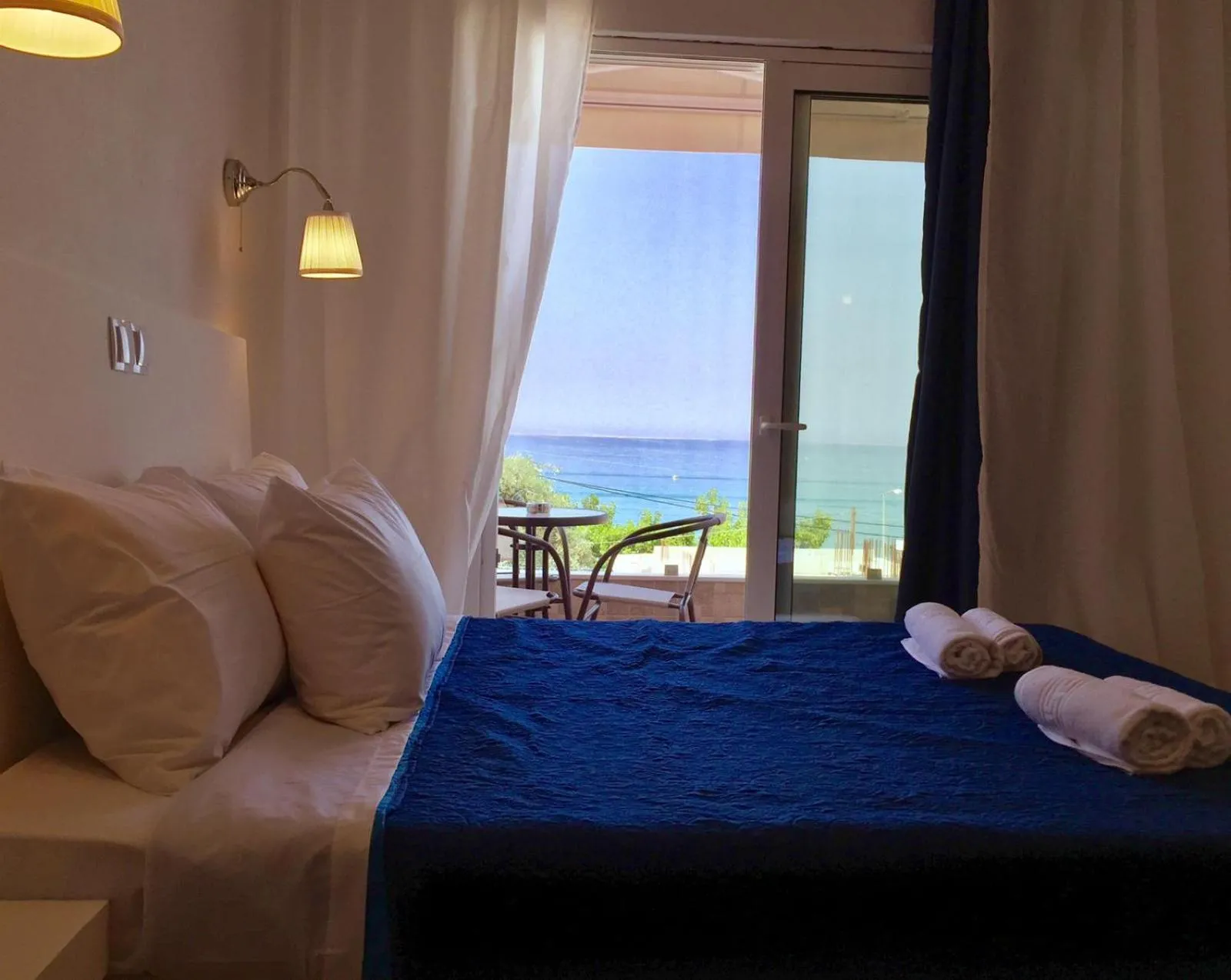 Bed in Sirakgast Ionian Sea Appartments