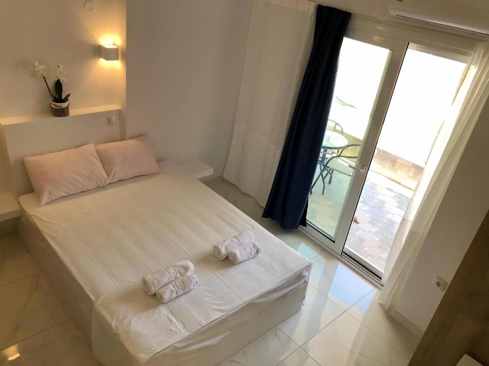 Bed in Sirakgast Ionian Sea Appartments