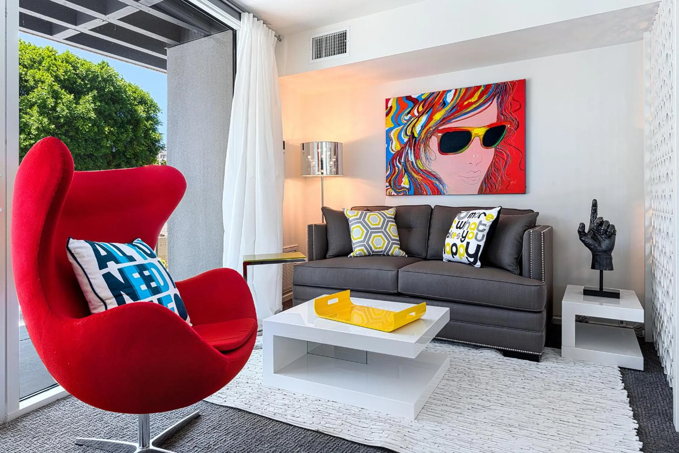 Seating area in The Twist Palm Springs