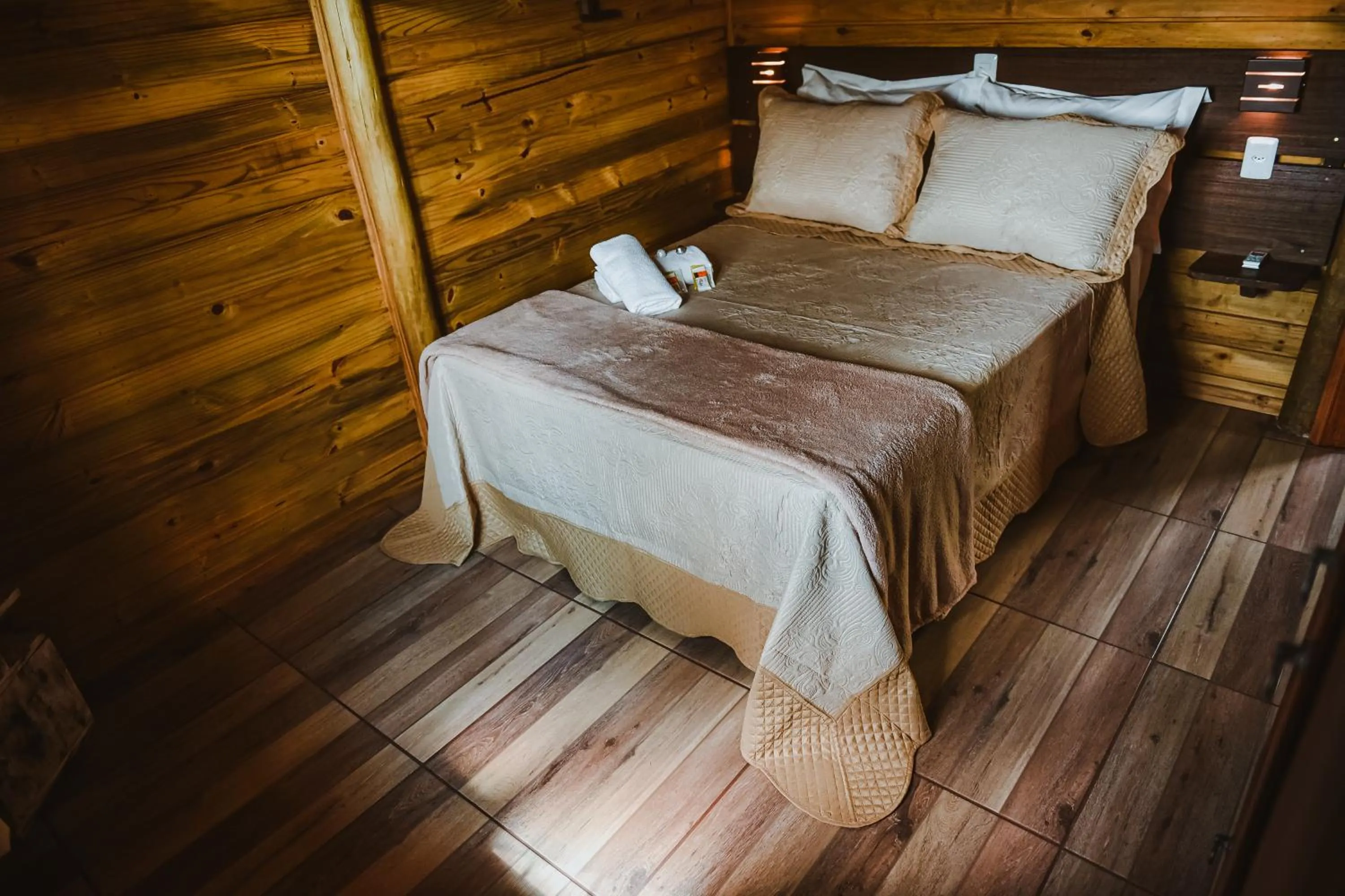 Bed in Pousada Recanto dos Canyons