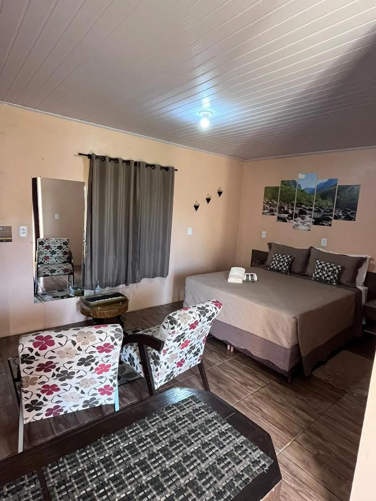 Bed in Pousada Recanto dos Canyons