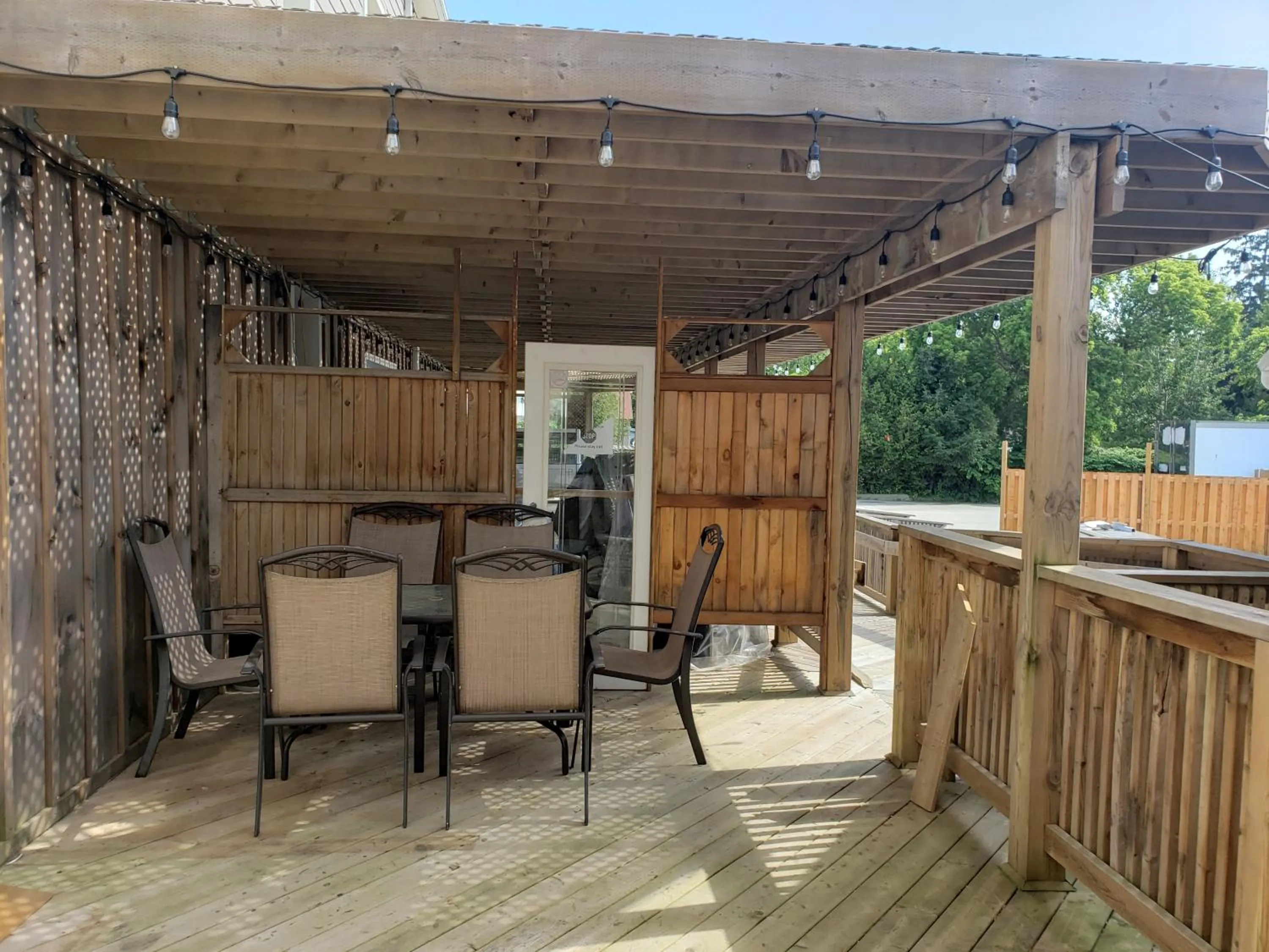 Patio in Hepworth Hostel