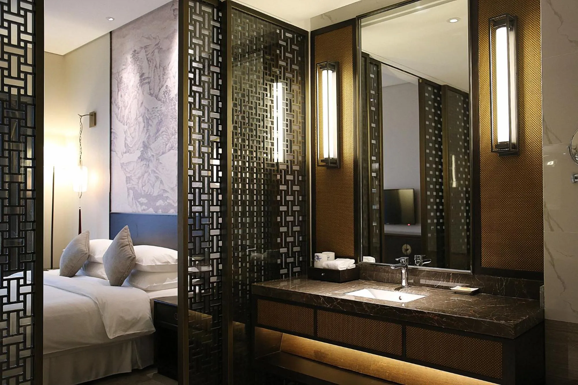 Bed in Amitabha Hotel (Fuzhou Pushang)