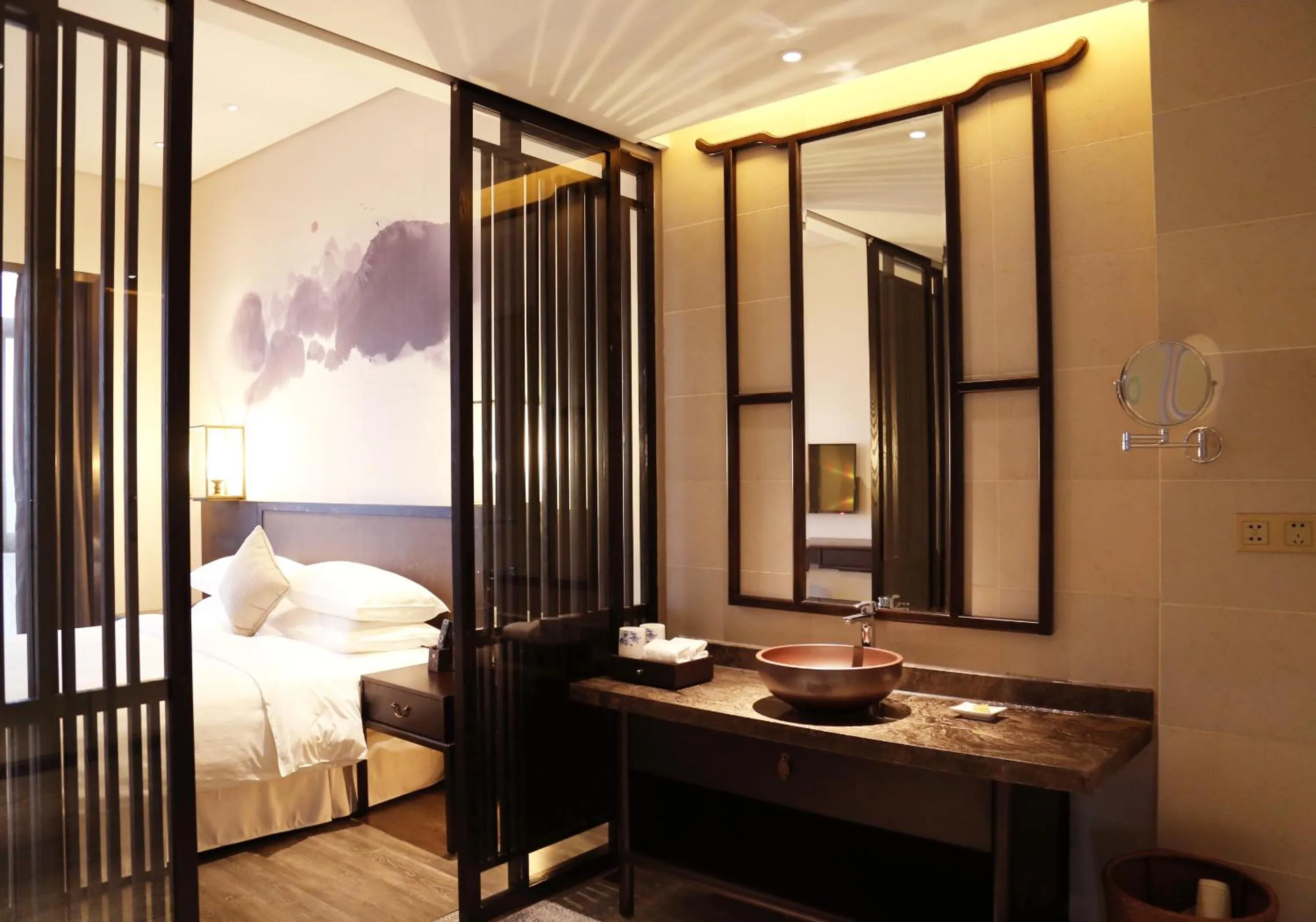 Bed in Amitabha Hotel (Fuzhou Pushang)