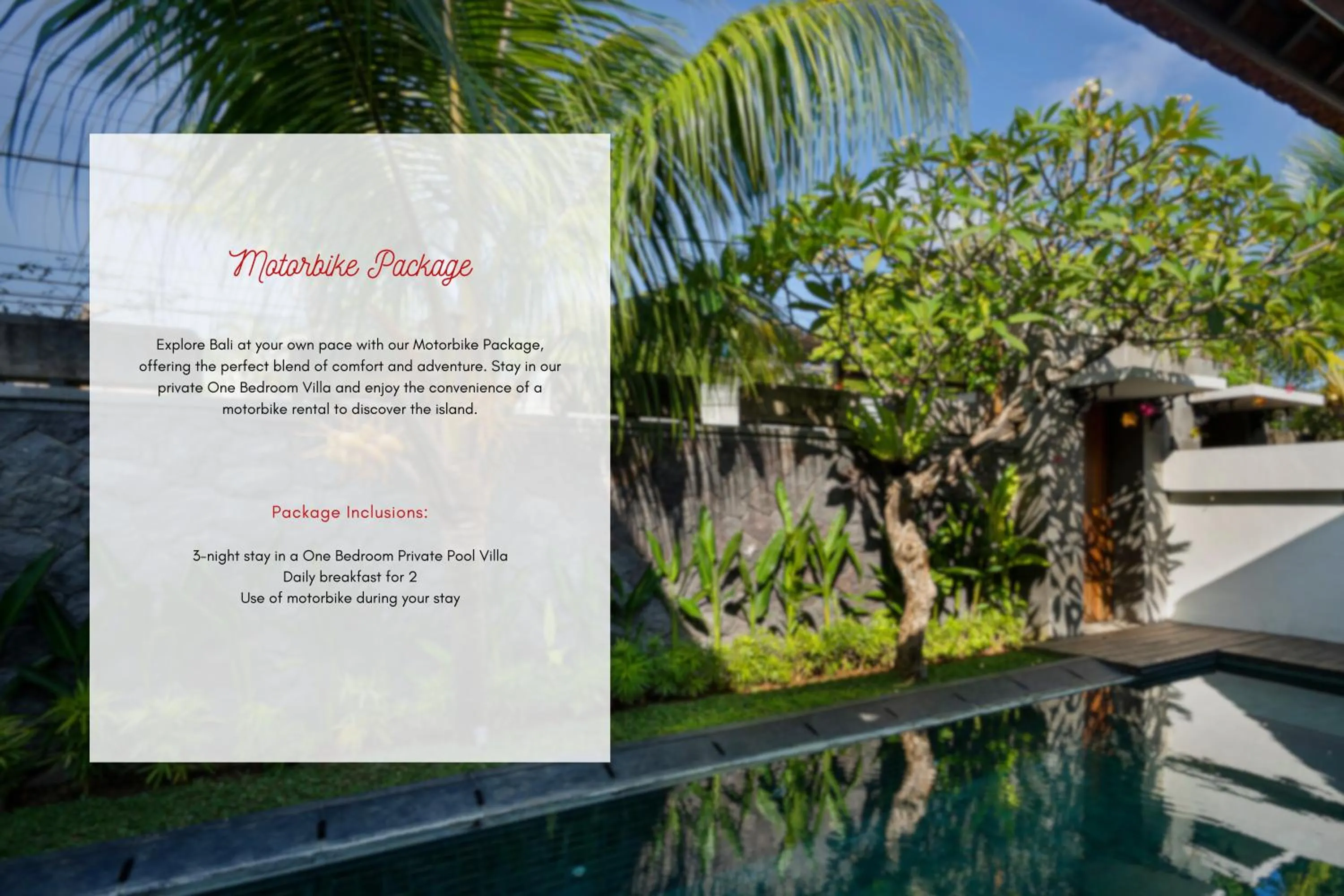 Swimming pool in Del Cielo Villa Seminyak