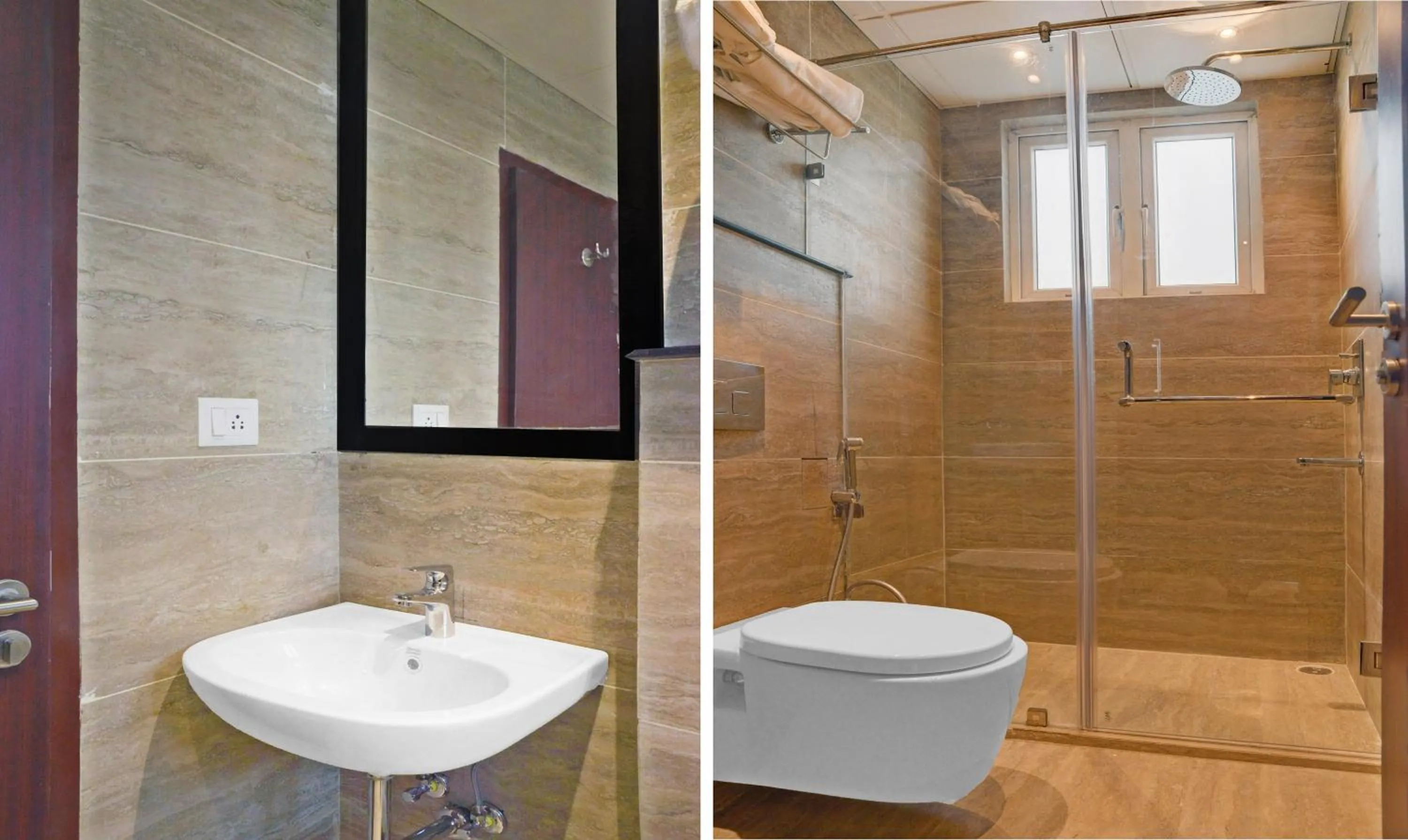 Bathroom in Treebo Premium The Crystal, Chinar Park