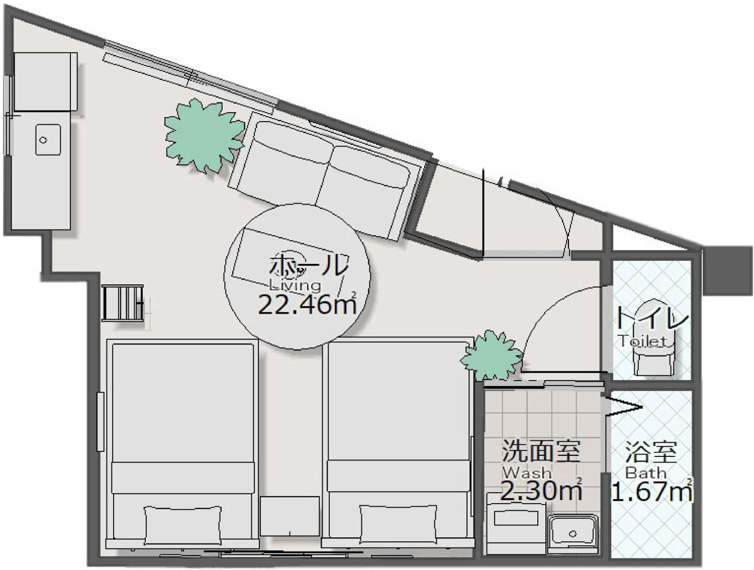 Floor plan in Mcity in Furujima