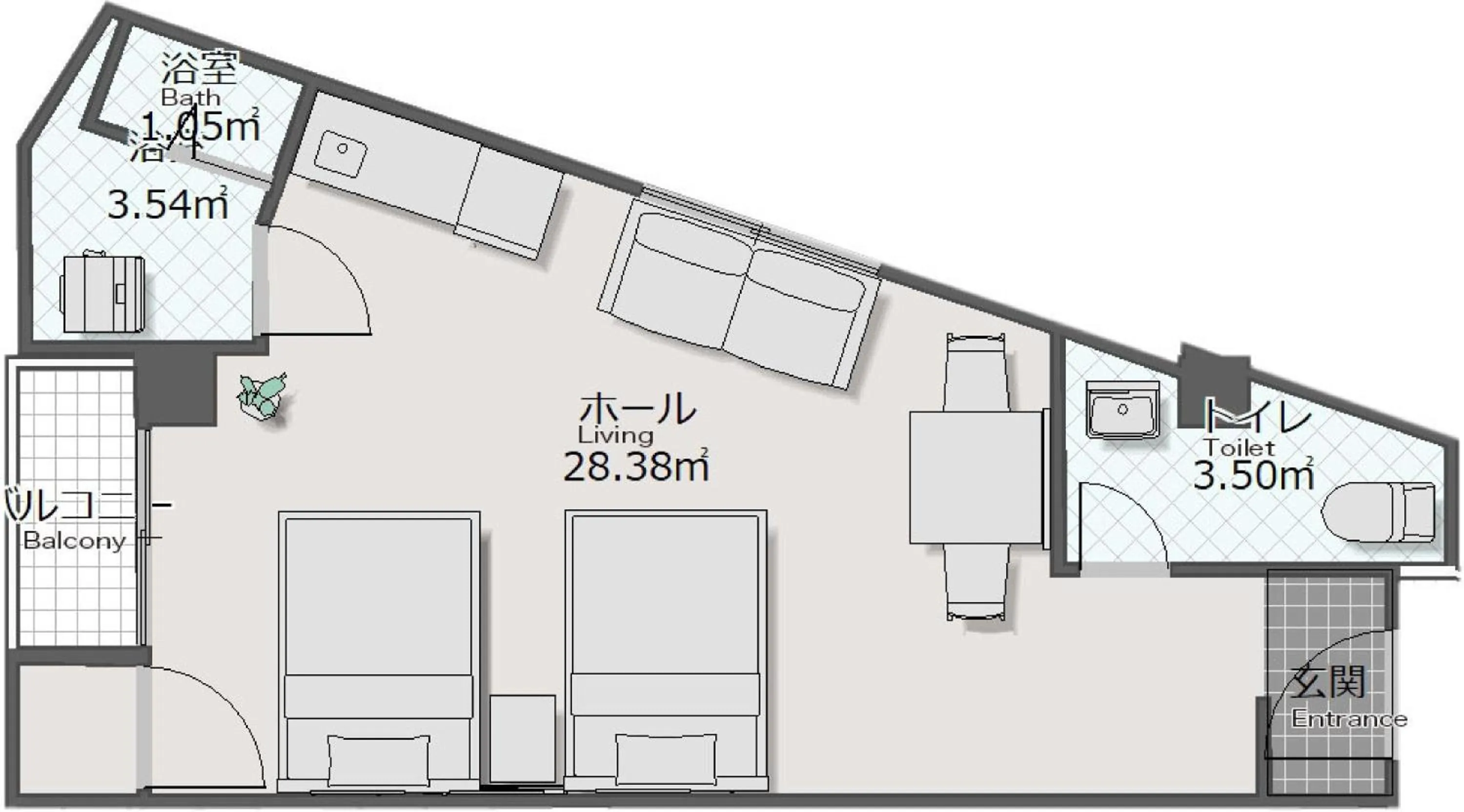 Floor plan in Mcity in Furujima