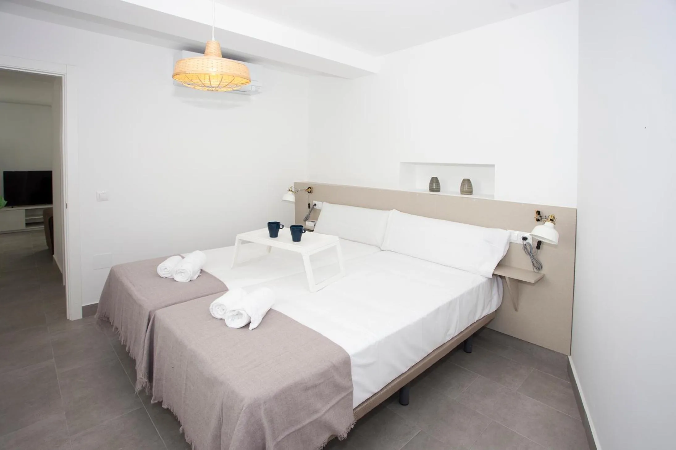 Bed in MONKÓ - MANGO & TROPYCAL APARTMENT o