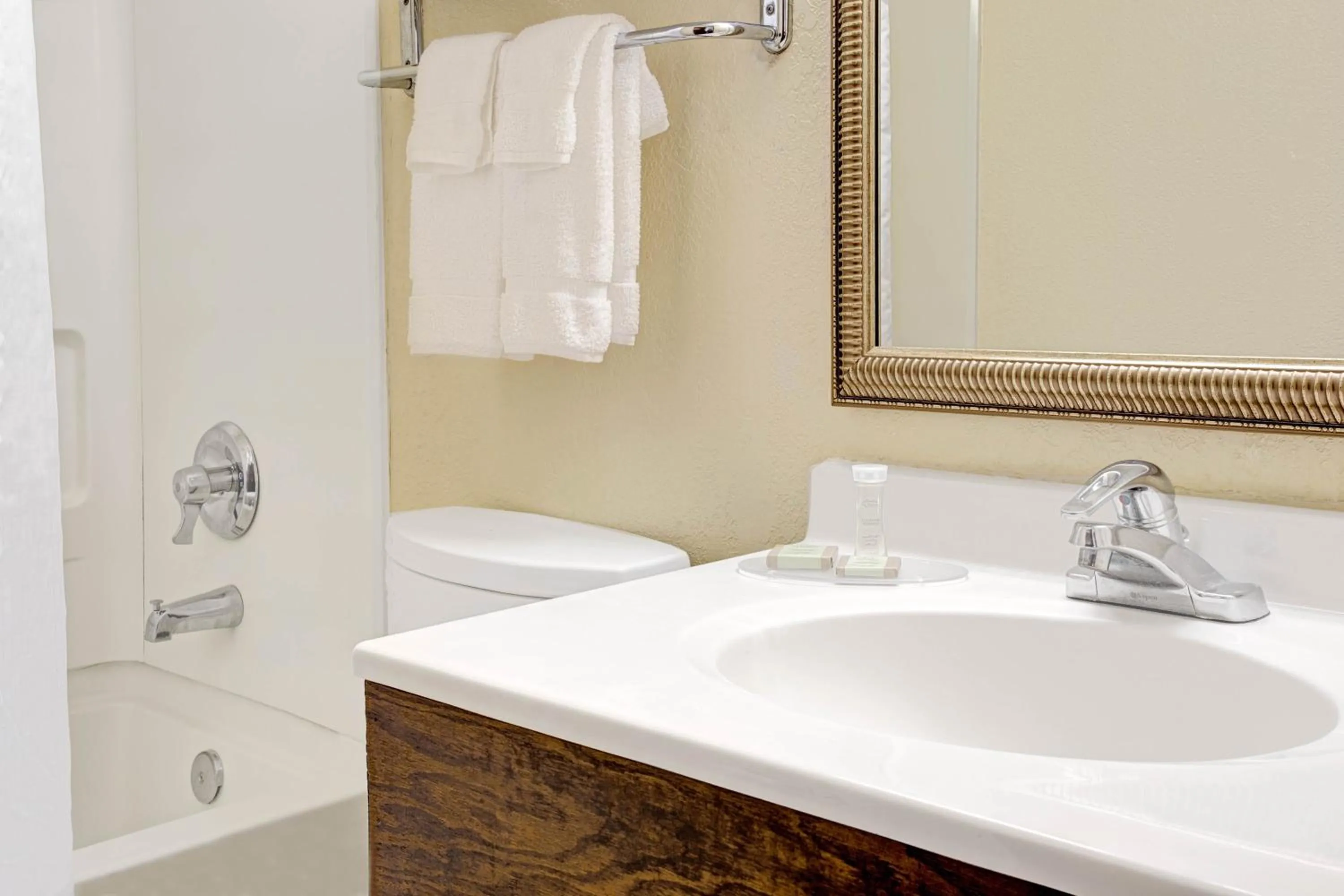 Bathroom in Super 8 by Wyndham College Park Wash DC Area