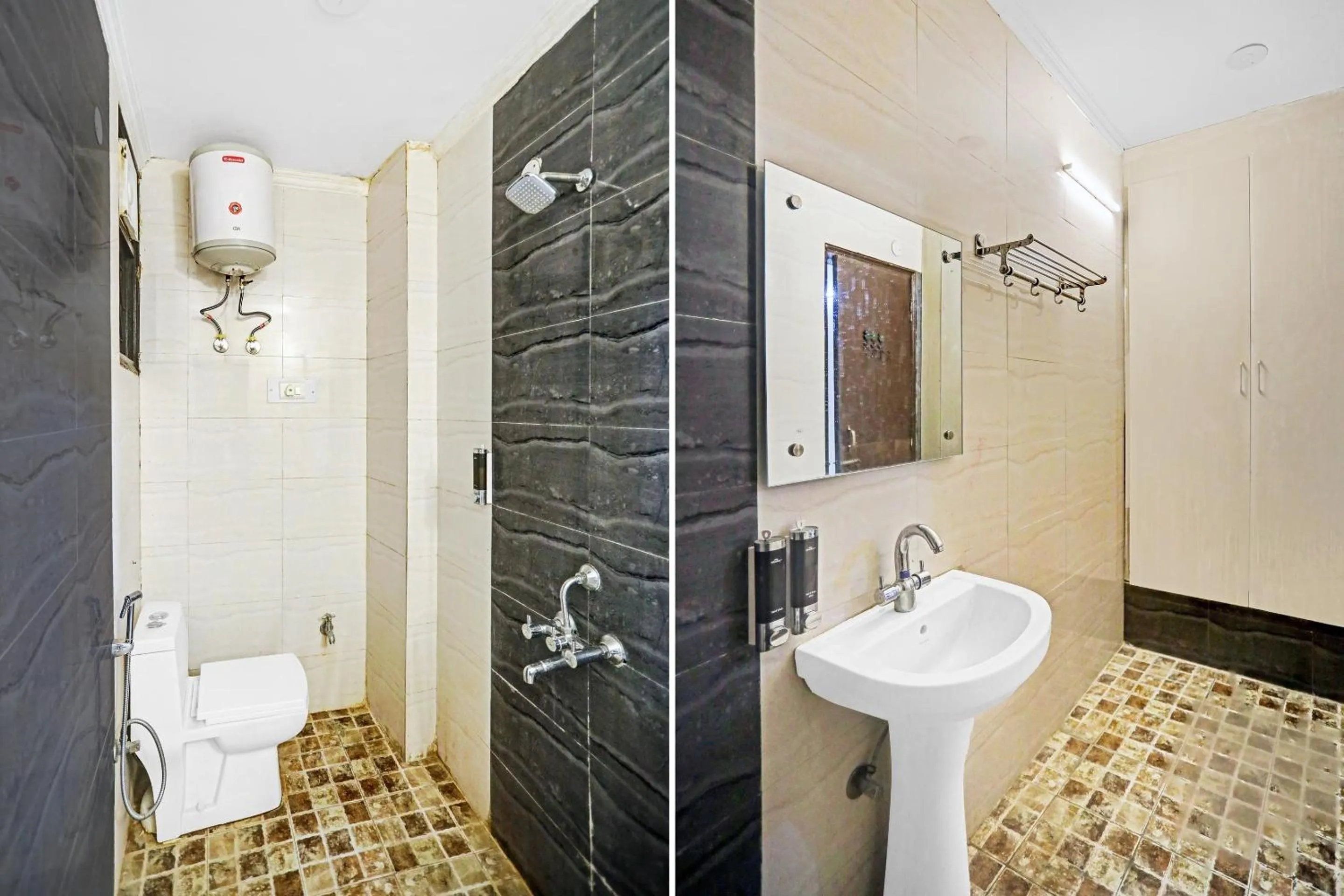 Bathroom in Super Collection O Agniv Residency Near Saket Metro