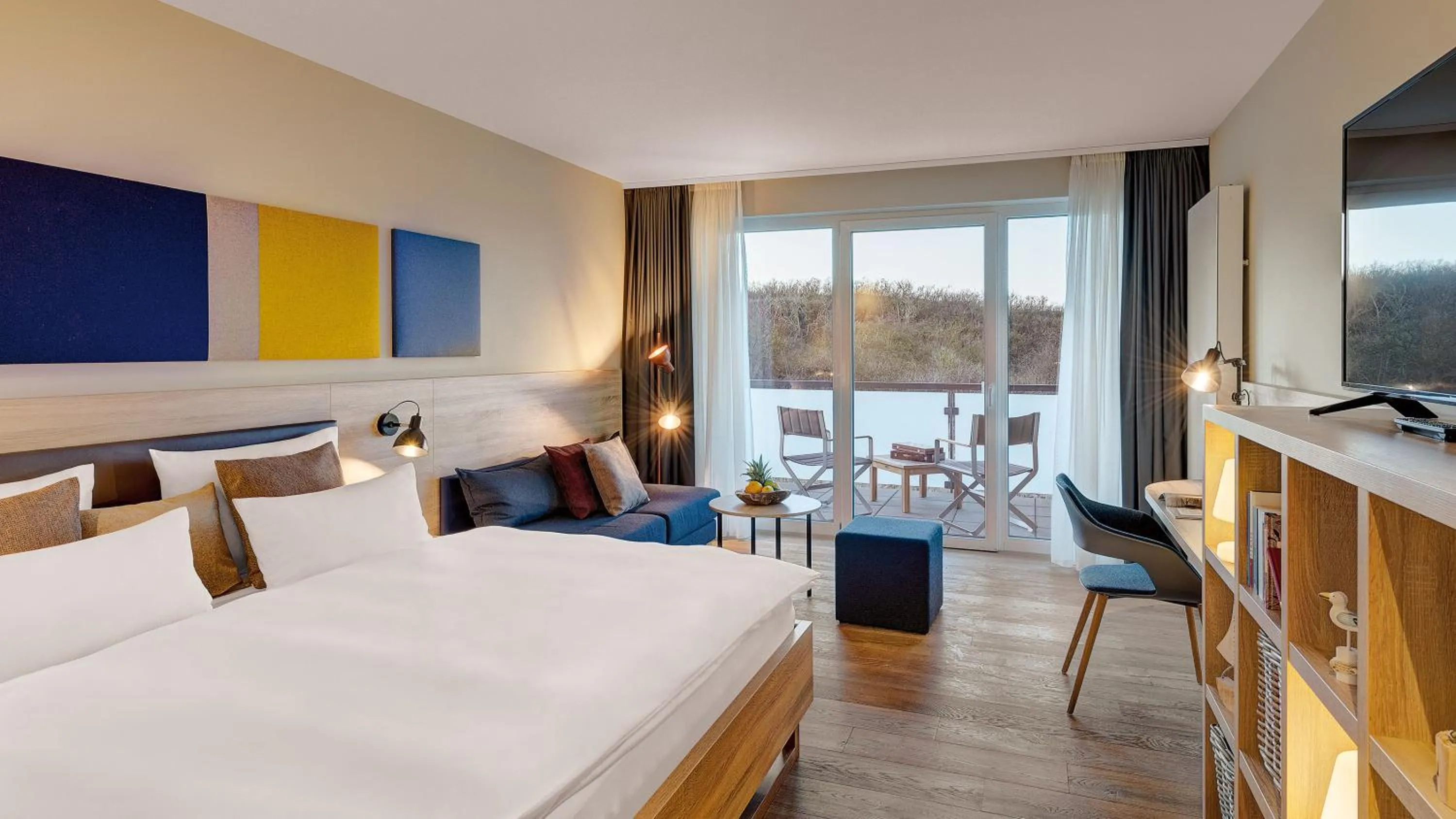 Balcony/Terrace, Bed in Die Sandburg