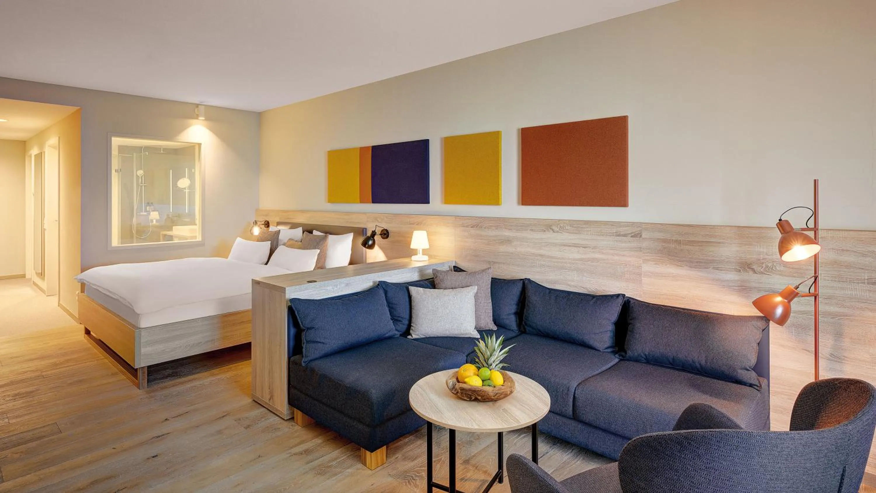 Photo of the whole room, Bed in Die Sandburg