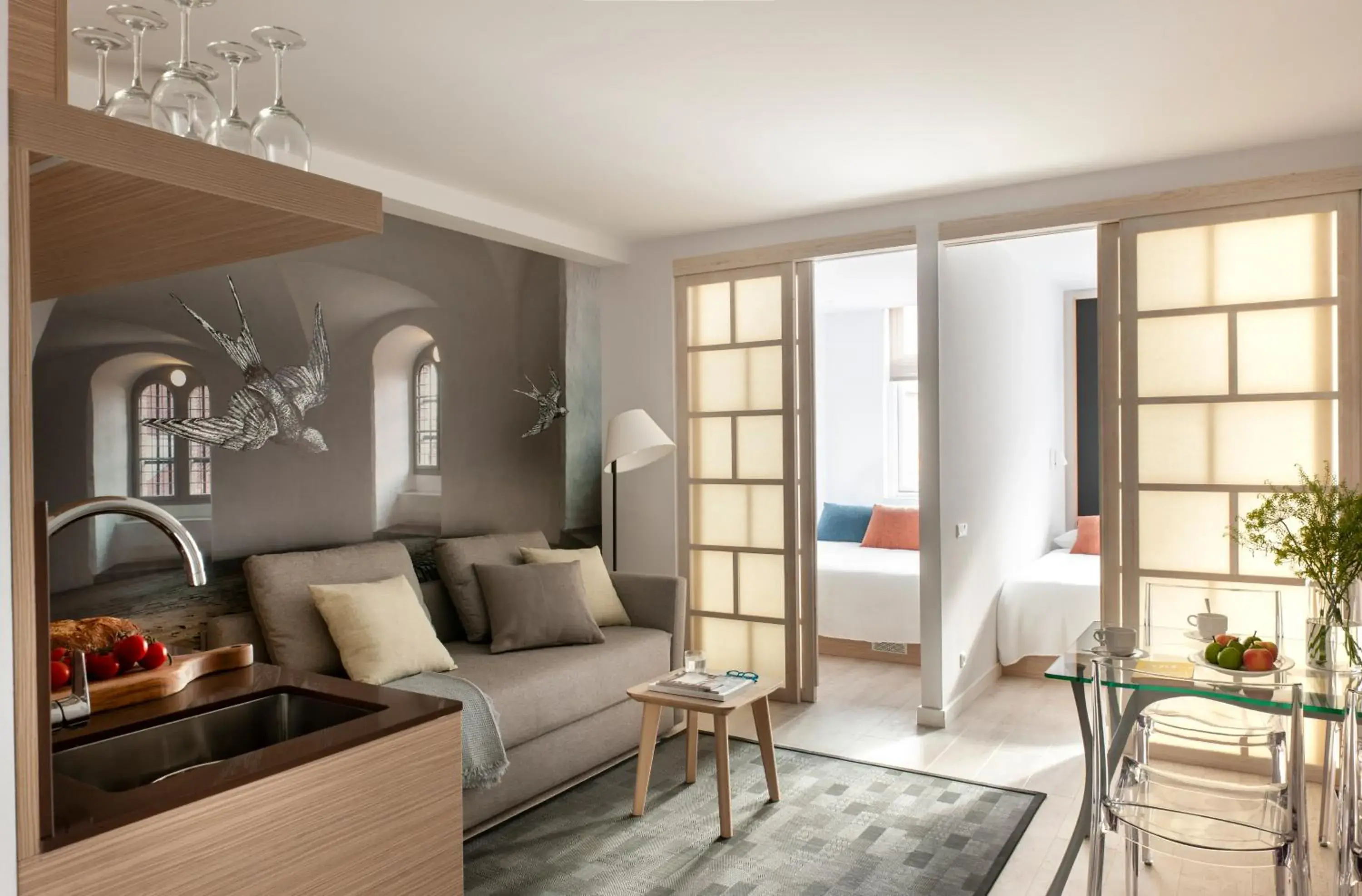 Living room in Eric Vökel Boutique Apartments - Copenhagen Suites Living room in Eric Vökel Boutique Apartments - Copenhagen Suites