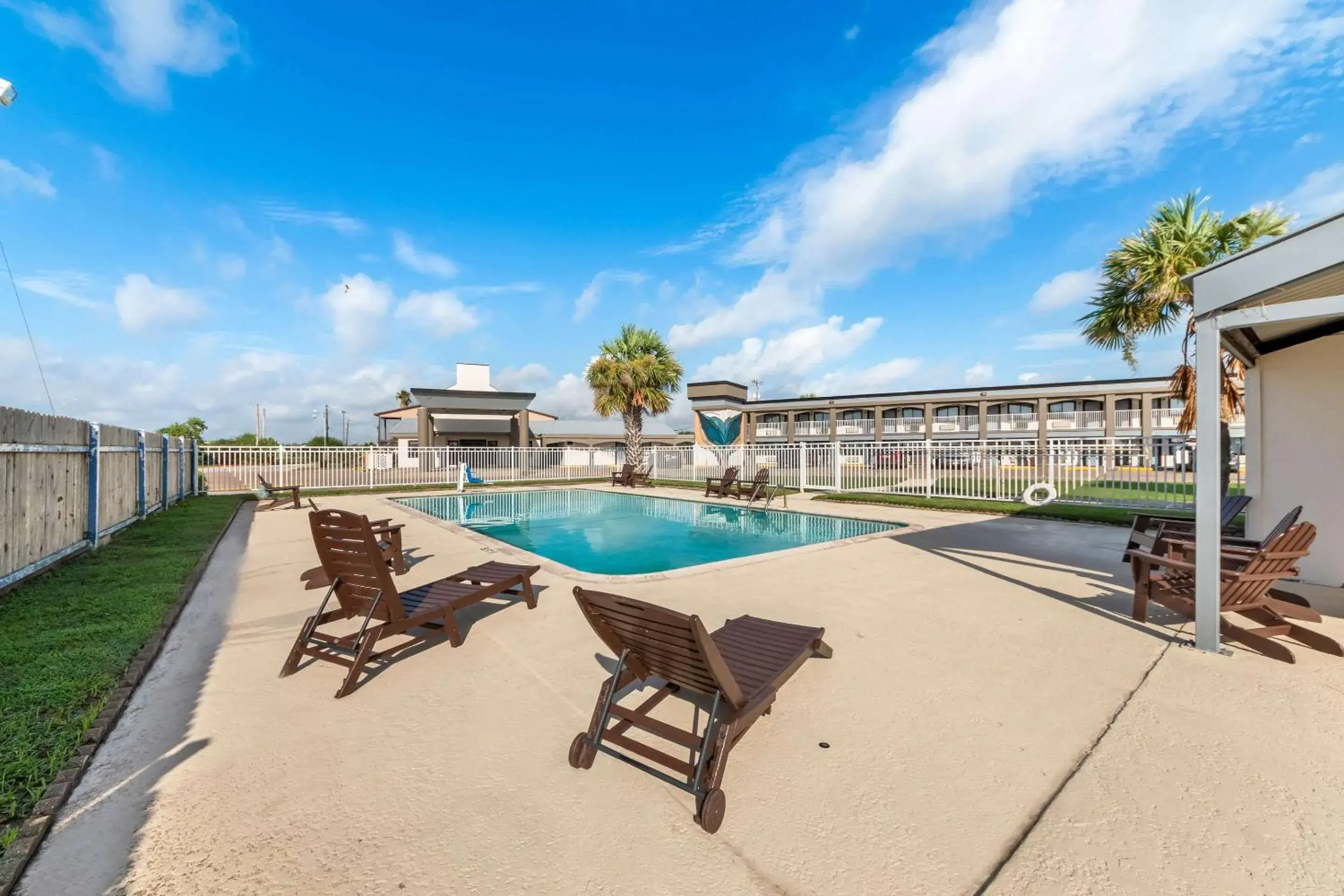 Pool view in Quality Inn & Suites Port Lavaca near Lighthouse Beach Pool view in Quality Inn & Suites Port Lavaca near Lighthouse Beach