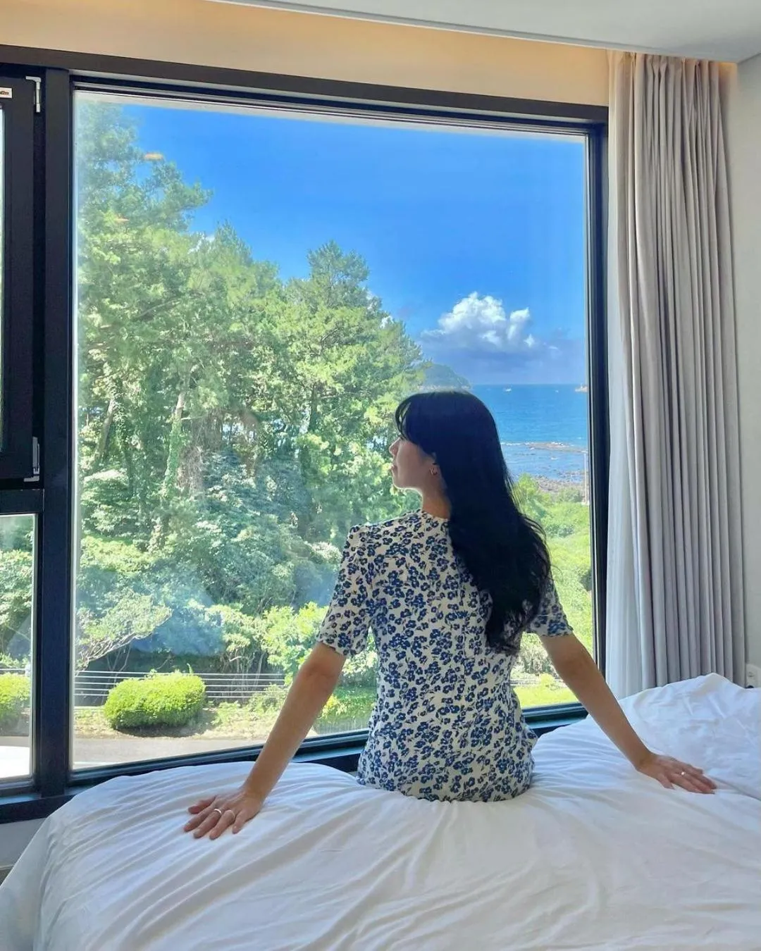 Bed in Hotel Seogwipean