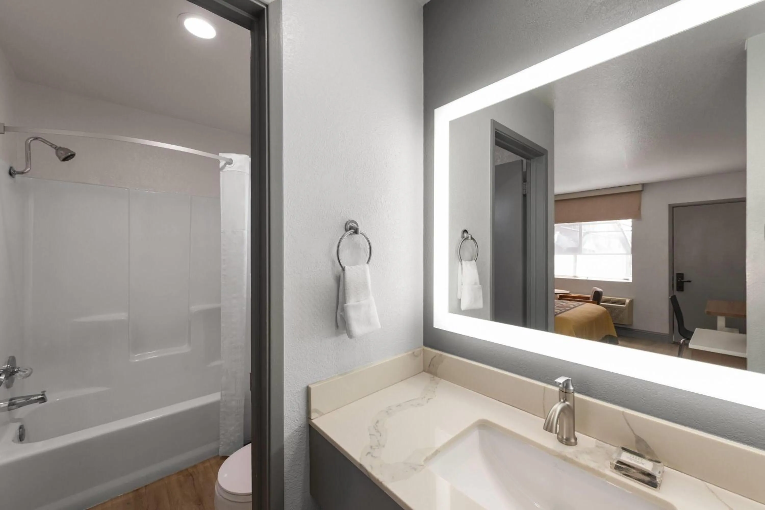 Bathroom in Super 8 by Wyndham Fort Bragg