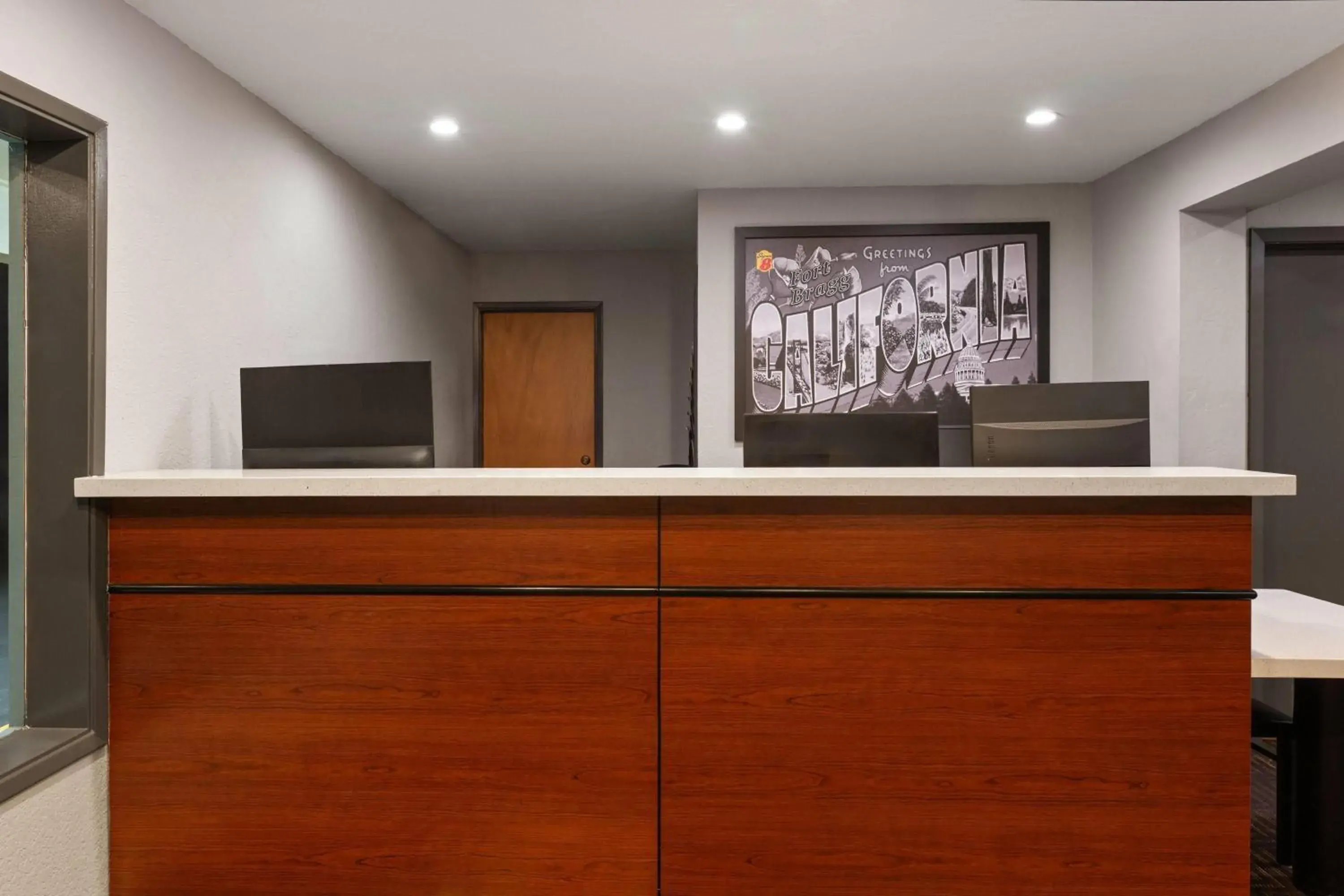 Lobby or reception in Super 8 by Wyndham Fort Bragg Lobby or reception in Super 8 by Wyndham Fort Bragg