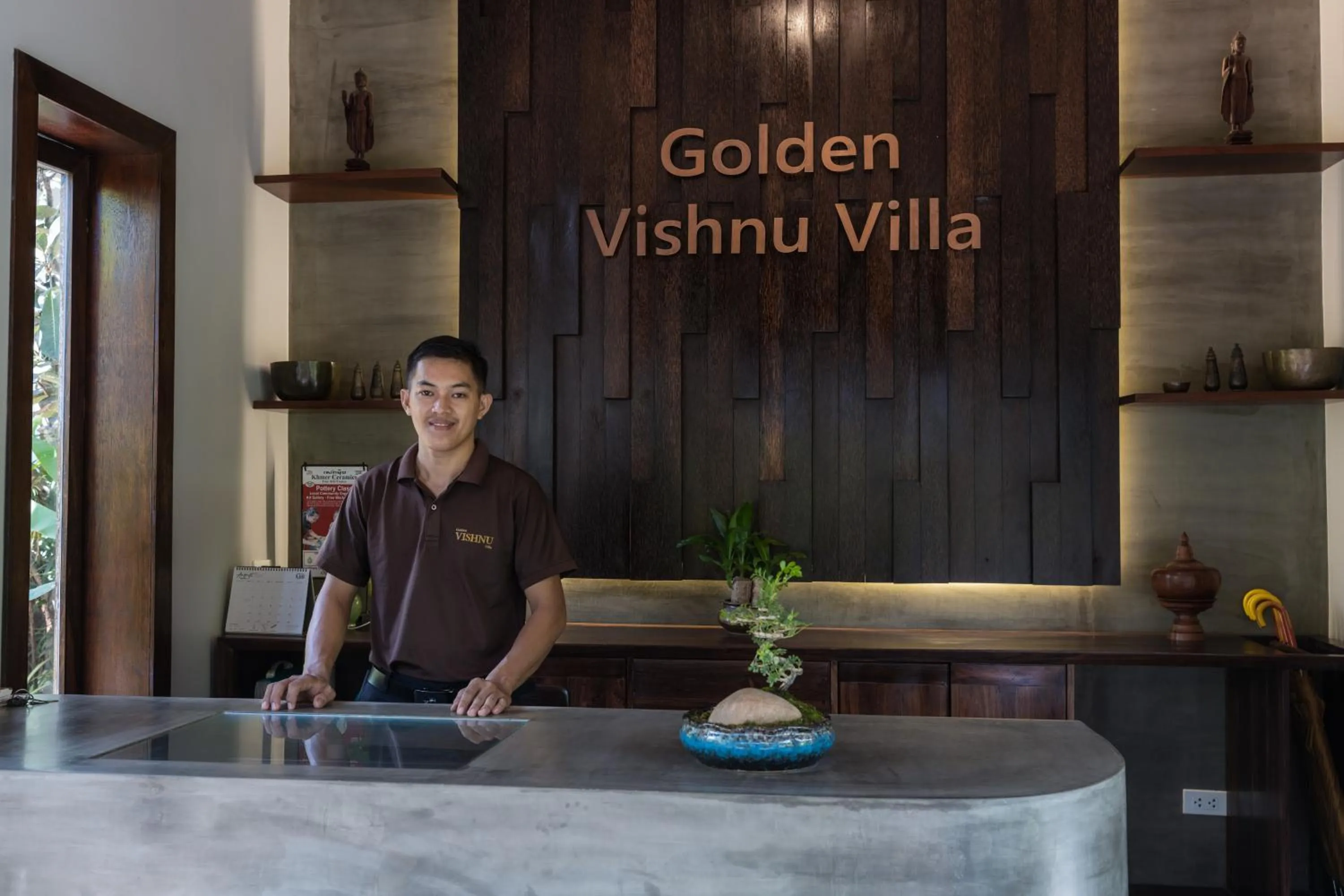 Lobby or reception in Golden Vishnu Villa