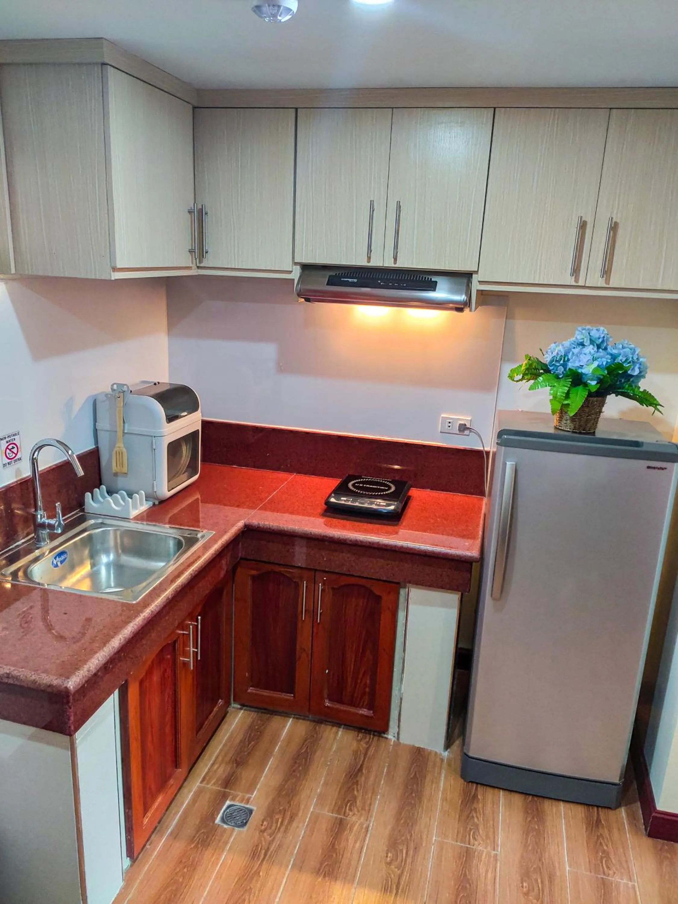 Communal kitchen in 456 Hotel