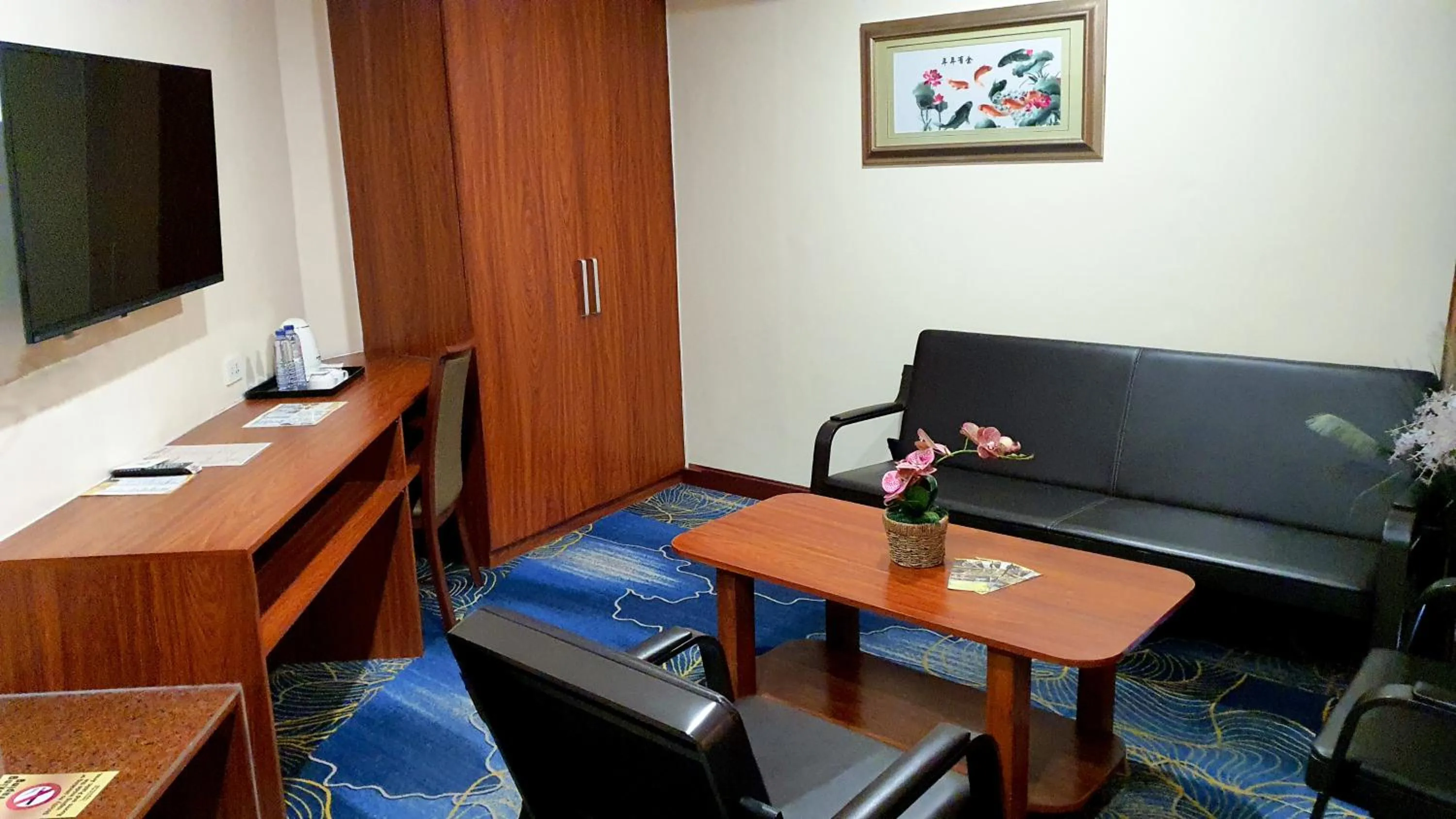 Seating area in 456 Hotel