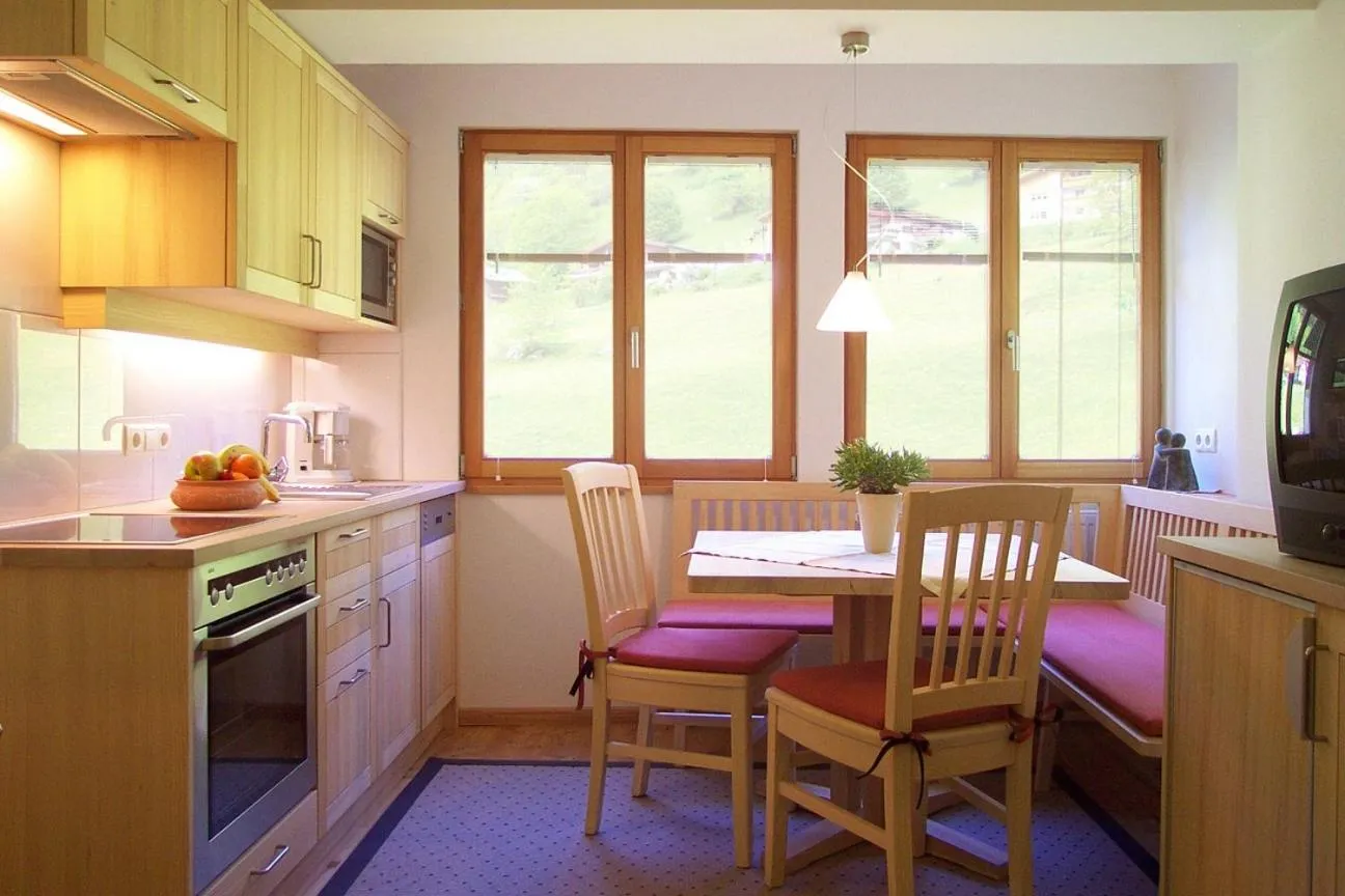 Kitchen or kitchenette in Biotel Bertel Naturappartements