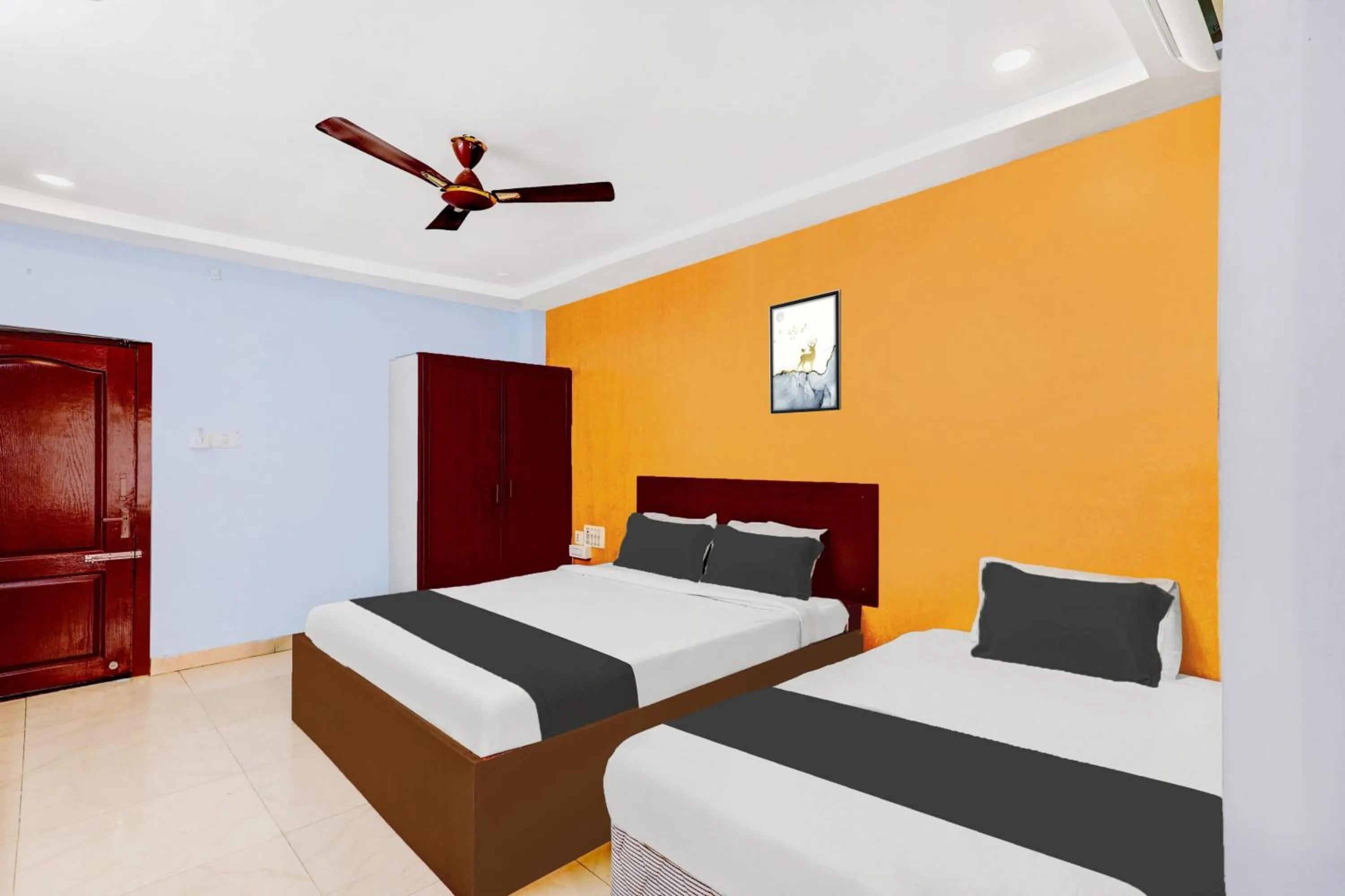 Bedroom, Bed in Super Hotel O Kennedy Nagar Near Railway Station formerly Jayalakshmi Residency