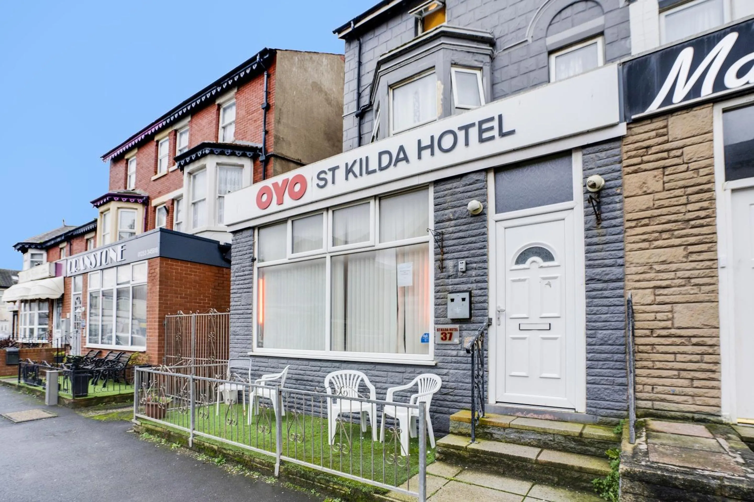 Facade/entrance in St Kildas, Blackpool Central