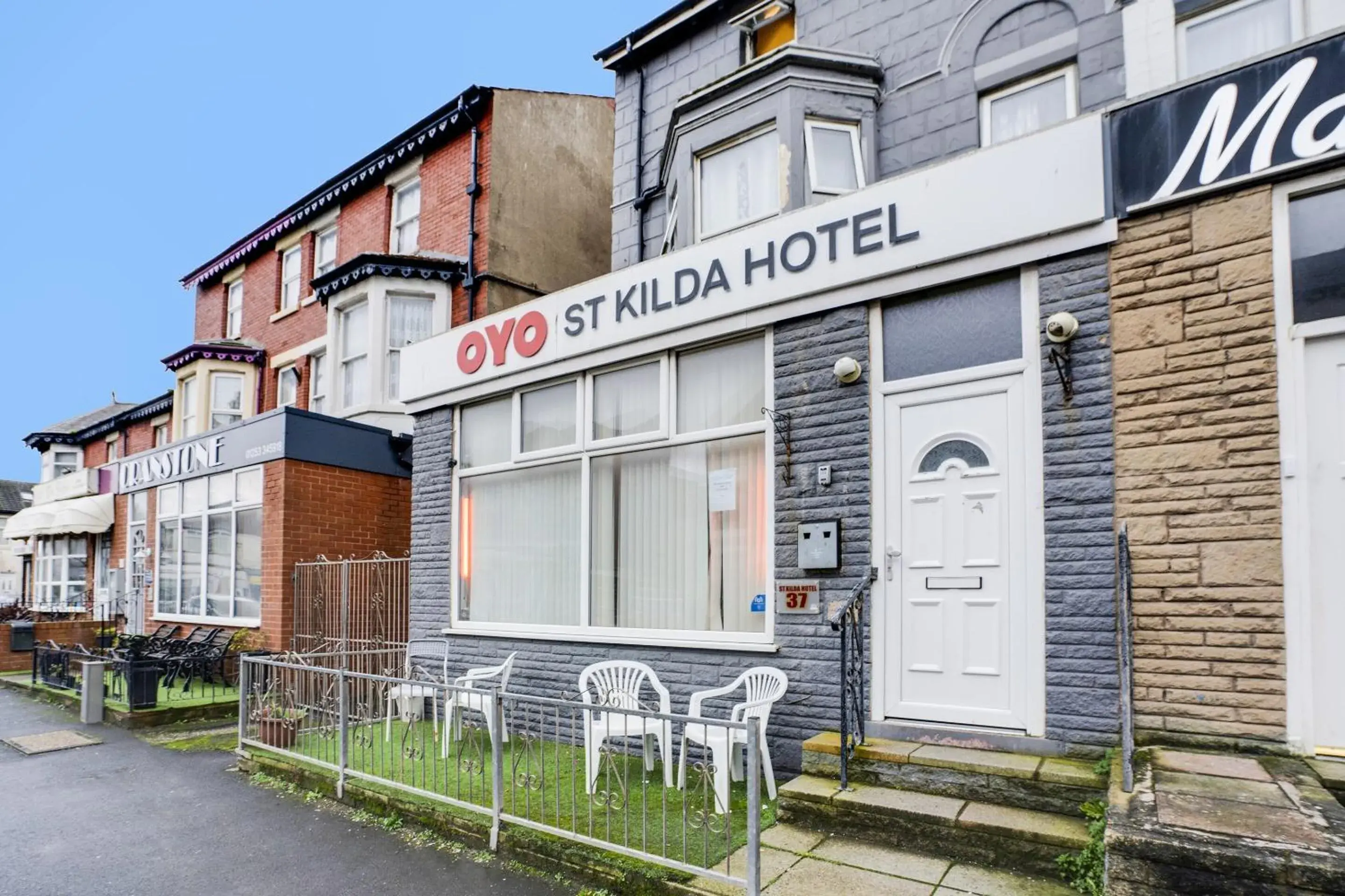 Facade/entrance in St Kildas, Blackpool Central Facade/entrance in St Kildas, Blackpool Central