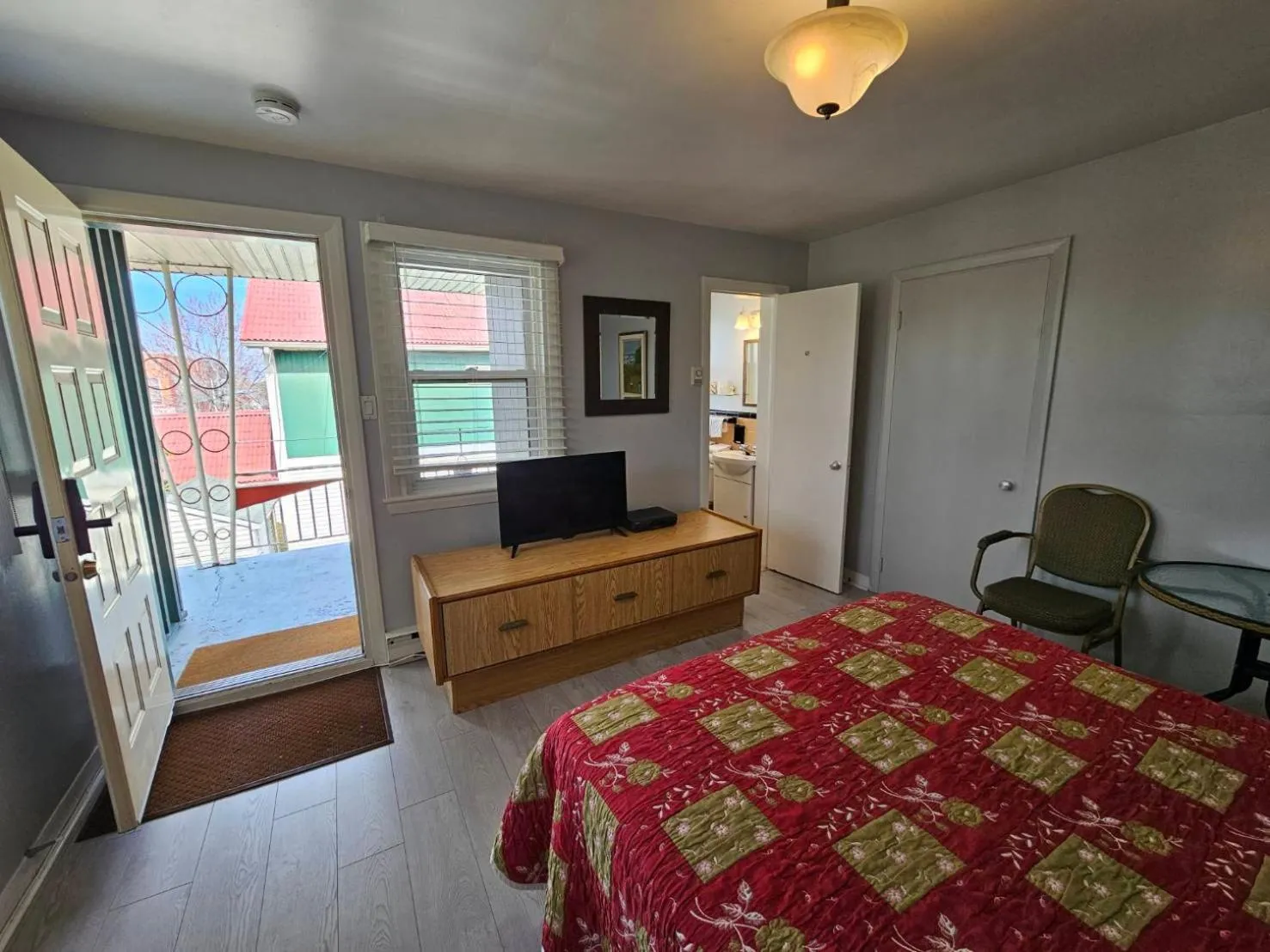 Bed in Motel Saint-Hilaire