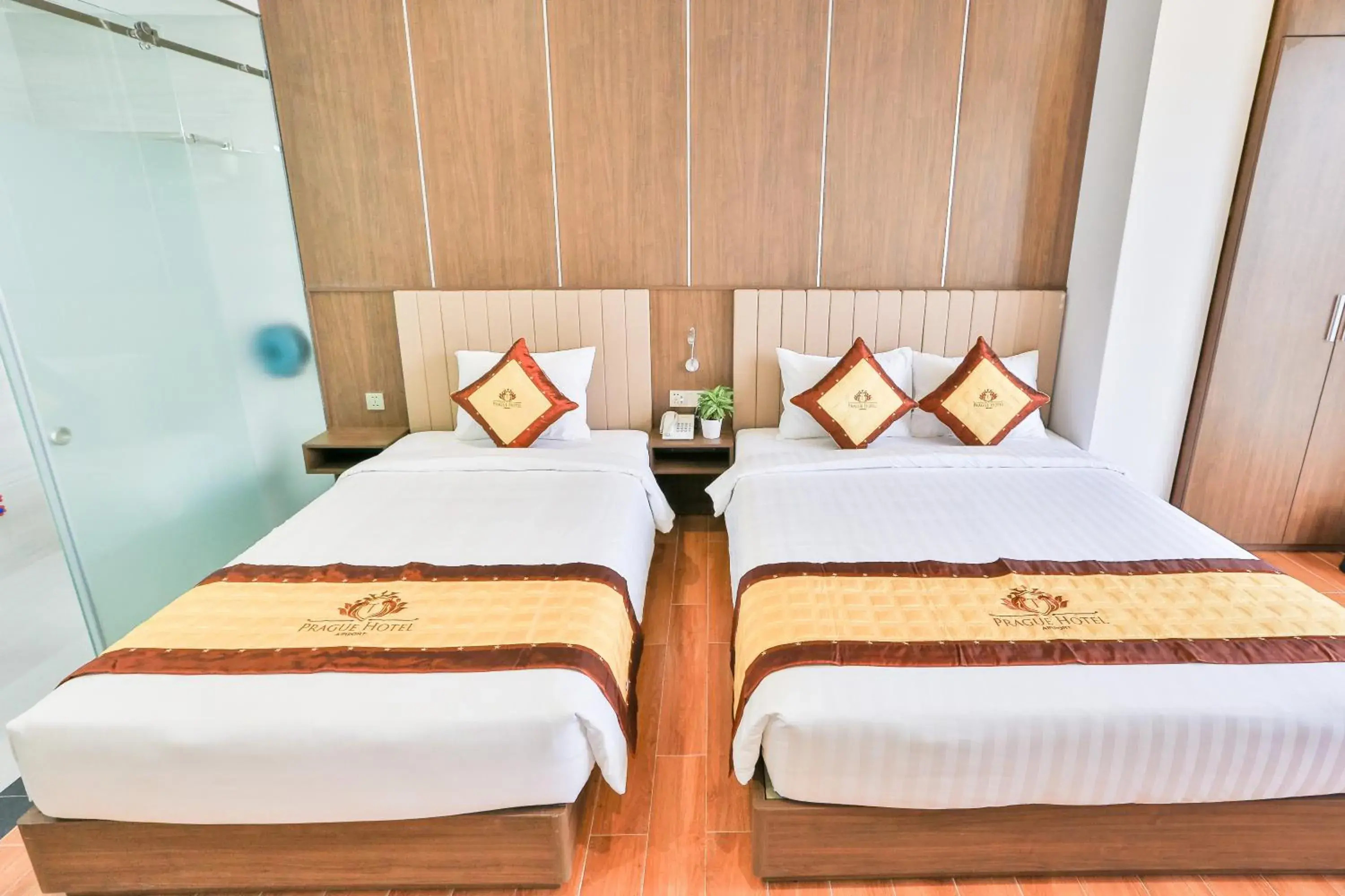 Bedroom, Bed in Prague Saigon Airport Hotel Bedroom, Bed in Prague Saigon Airport Hotel