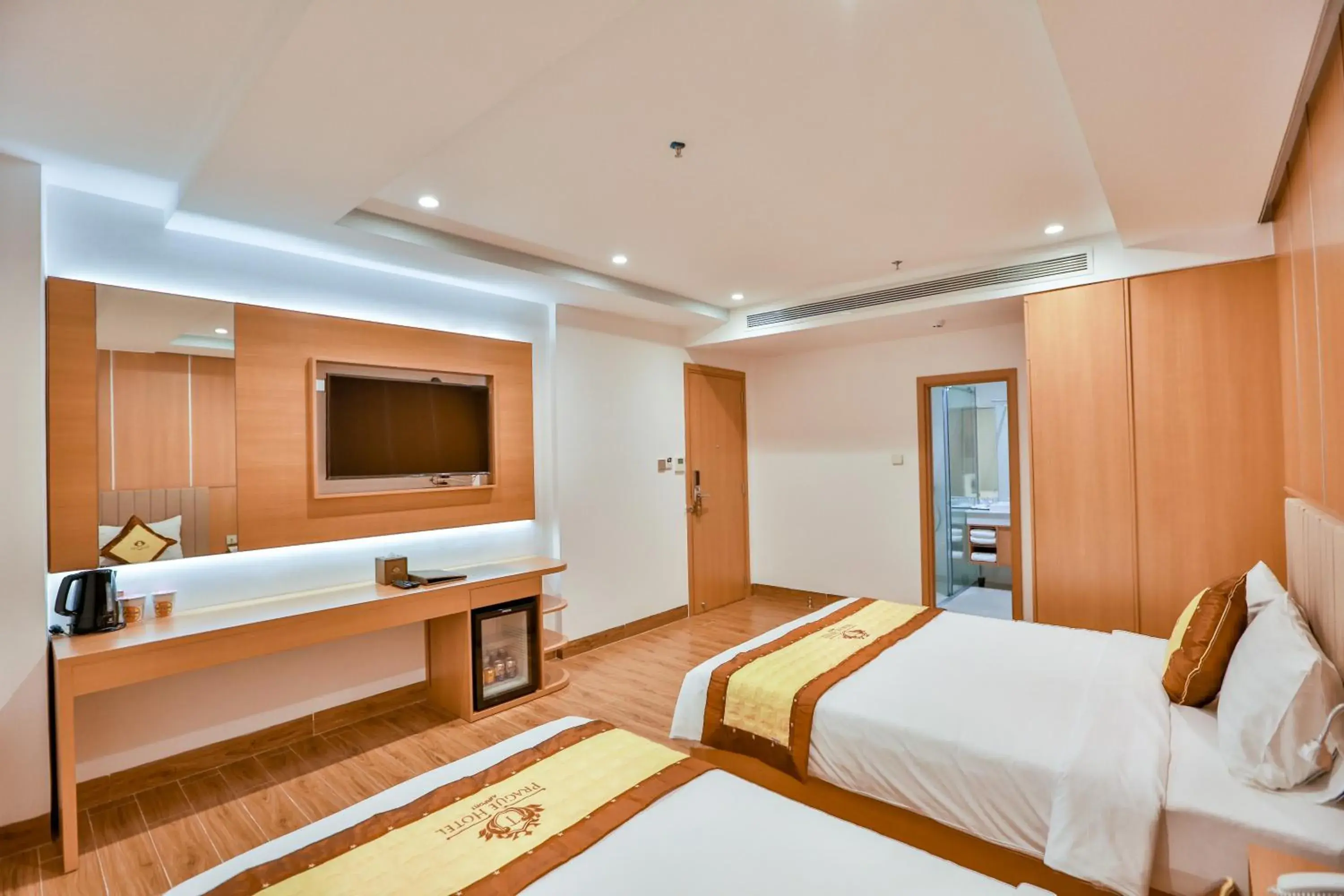 Bedroom, Bed in Prague Saigon Airport Hotel Bedroom, Bed in Prague Saigon Airport Hotel