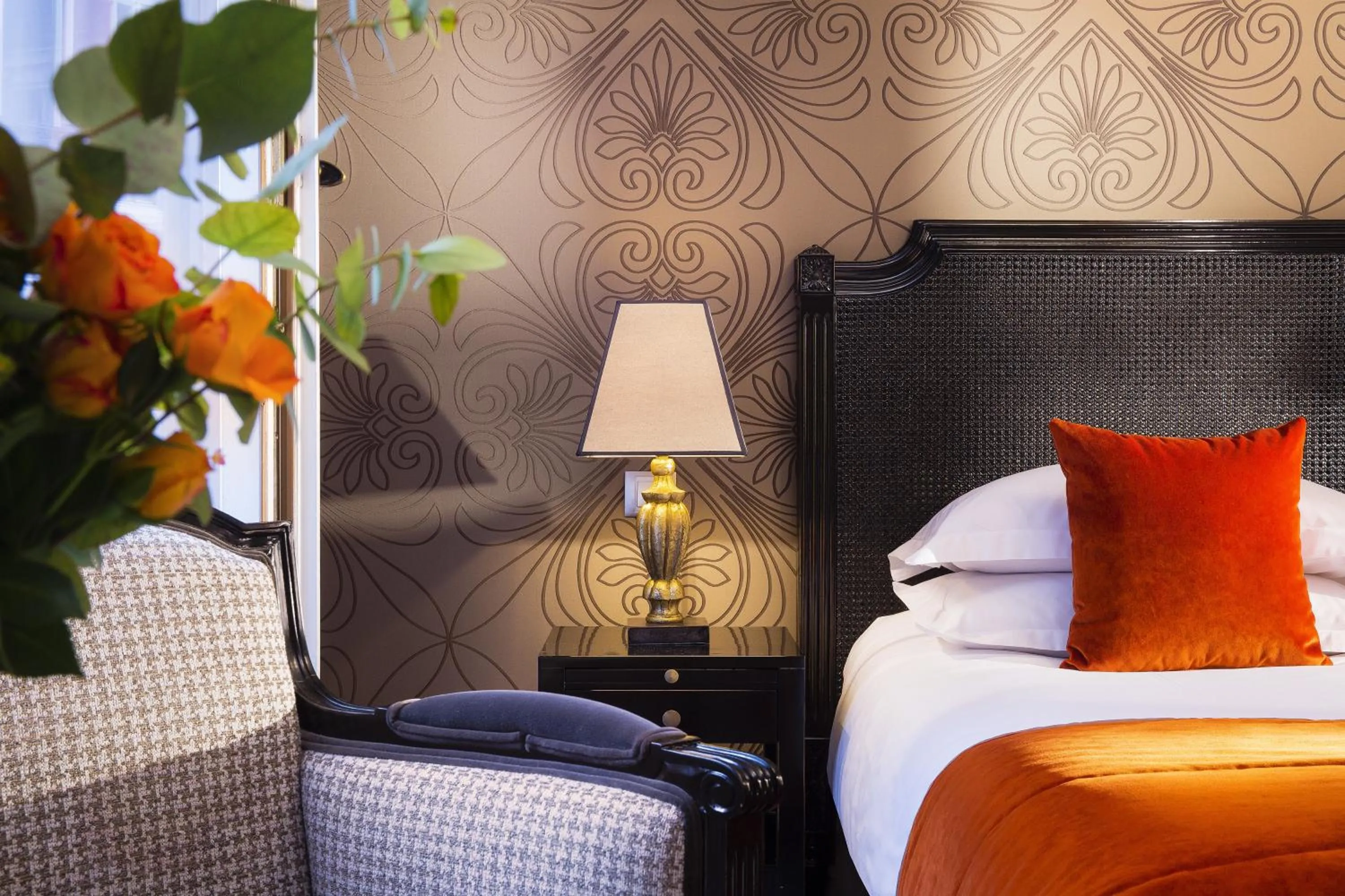 Decorative detail, Bed in Hotel West-End