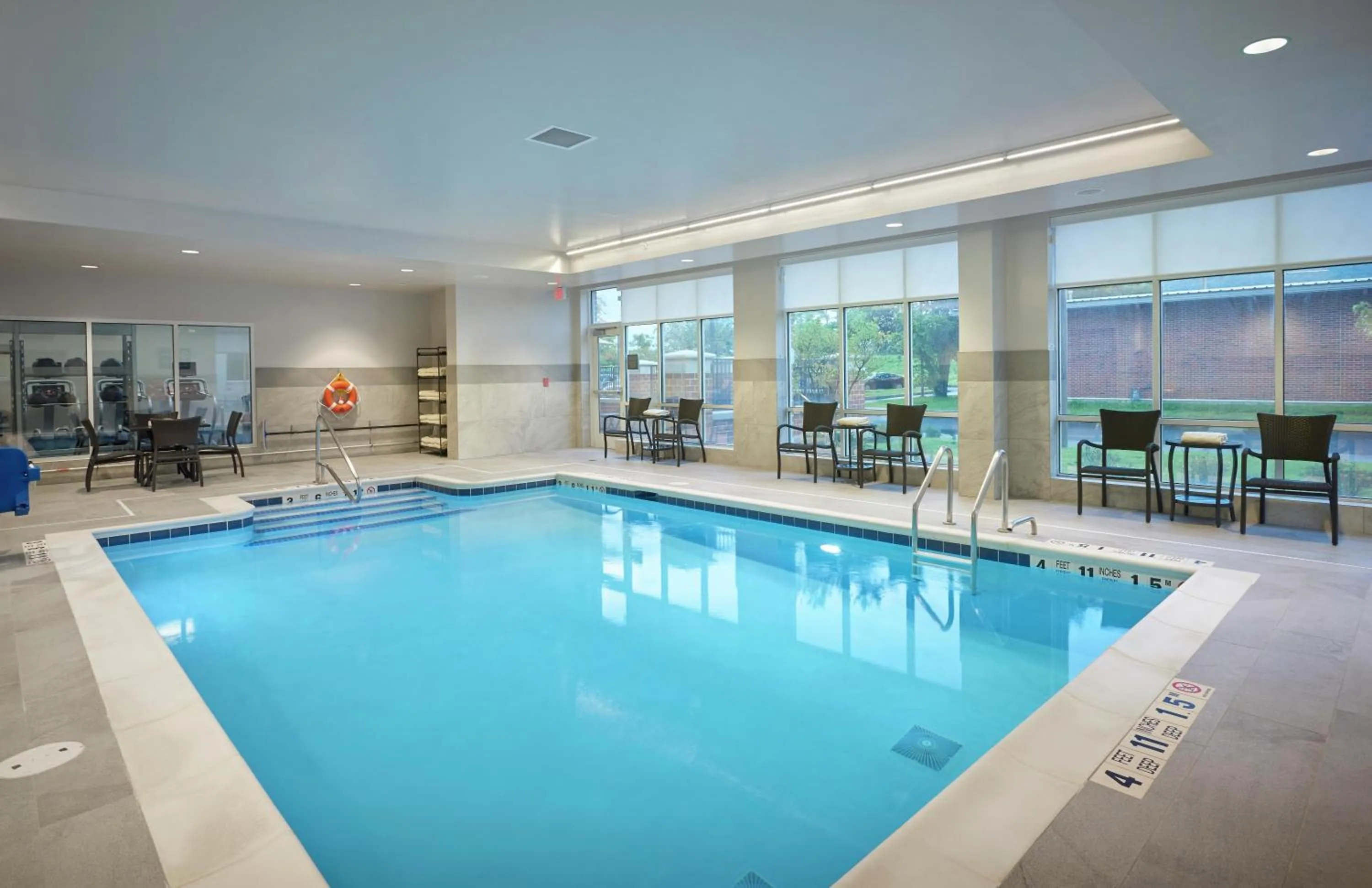 Pool view in Hilton Garden Inn Corning Downtown