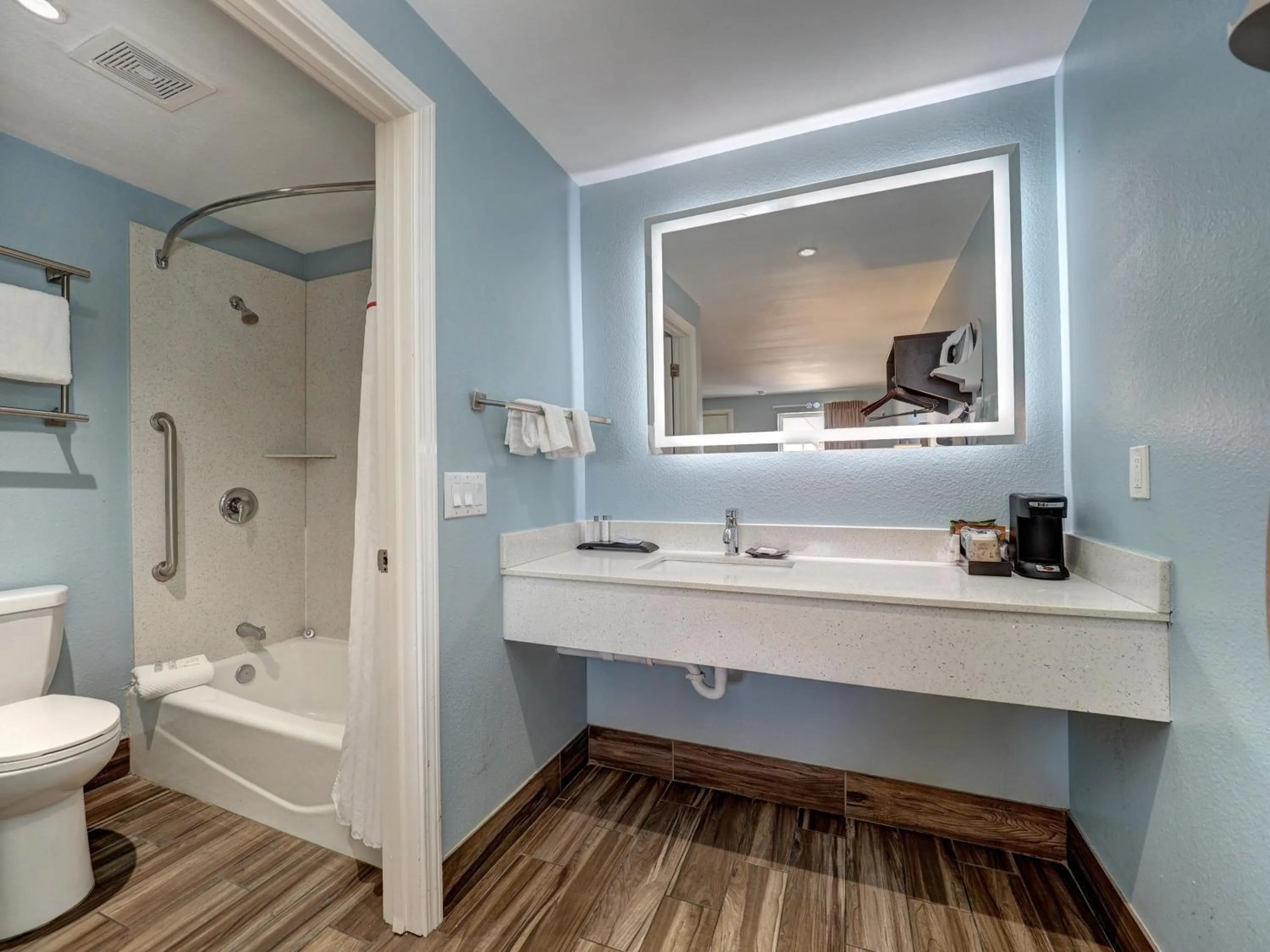 Shower in Ocean's Edge Hotel, Port Aransas,TX