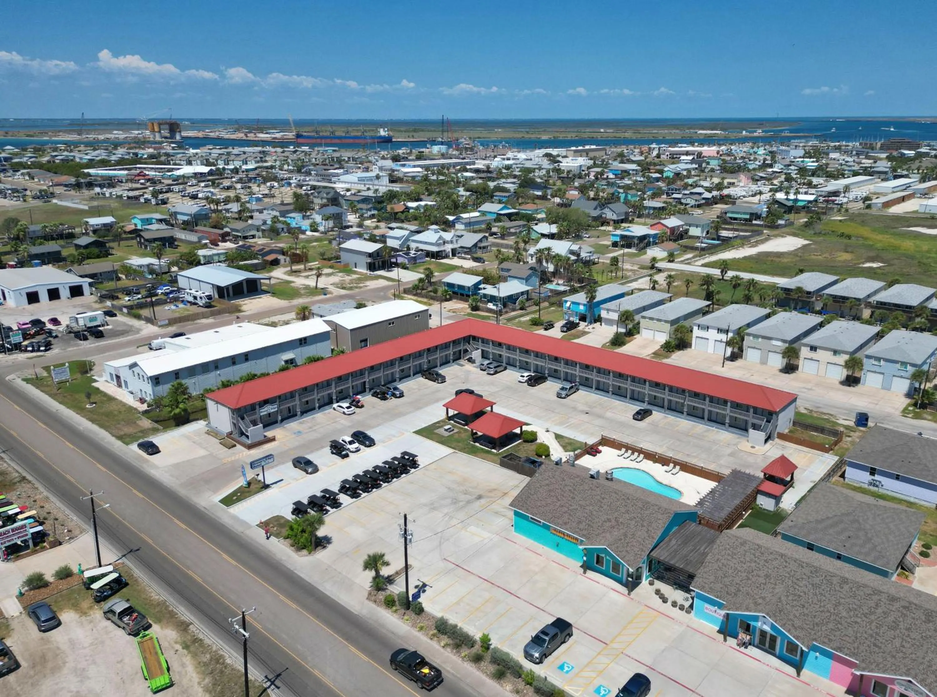 Property building in Ocean's Edge Hotel, Port Aransas,TX