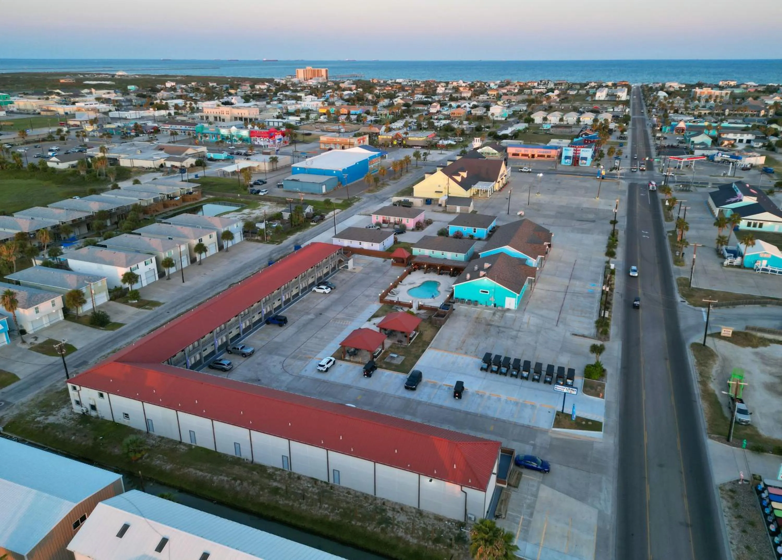 Property building in Ocean's Edge Hotel, Port Aransas,TX