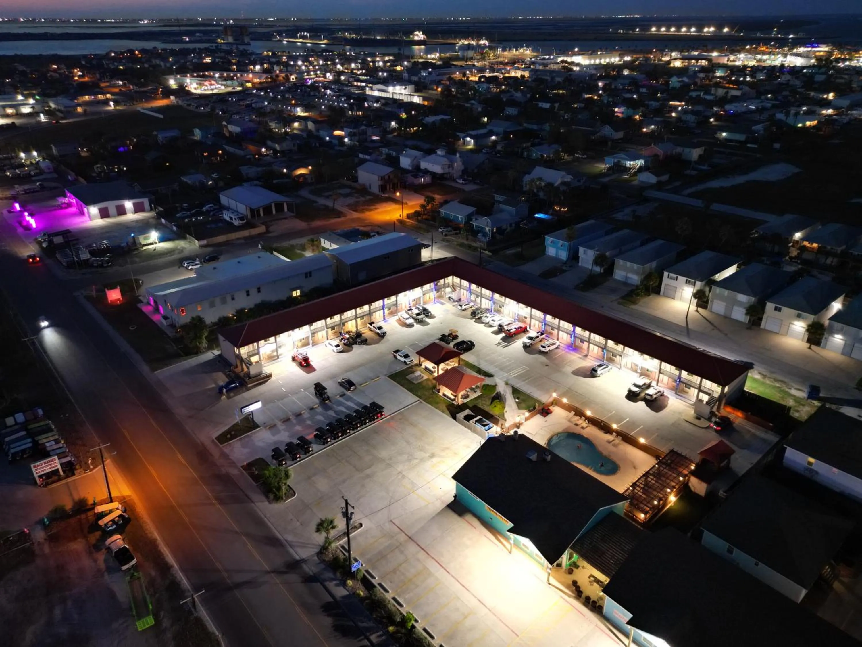 Street view in Ocean's Edge Hotel, Port Aransas,TX