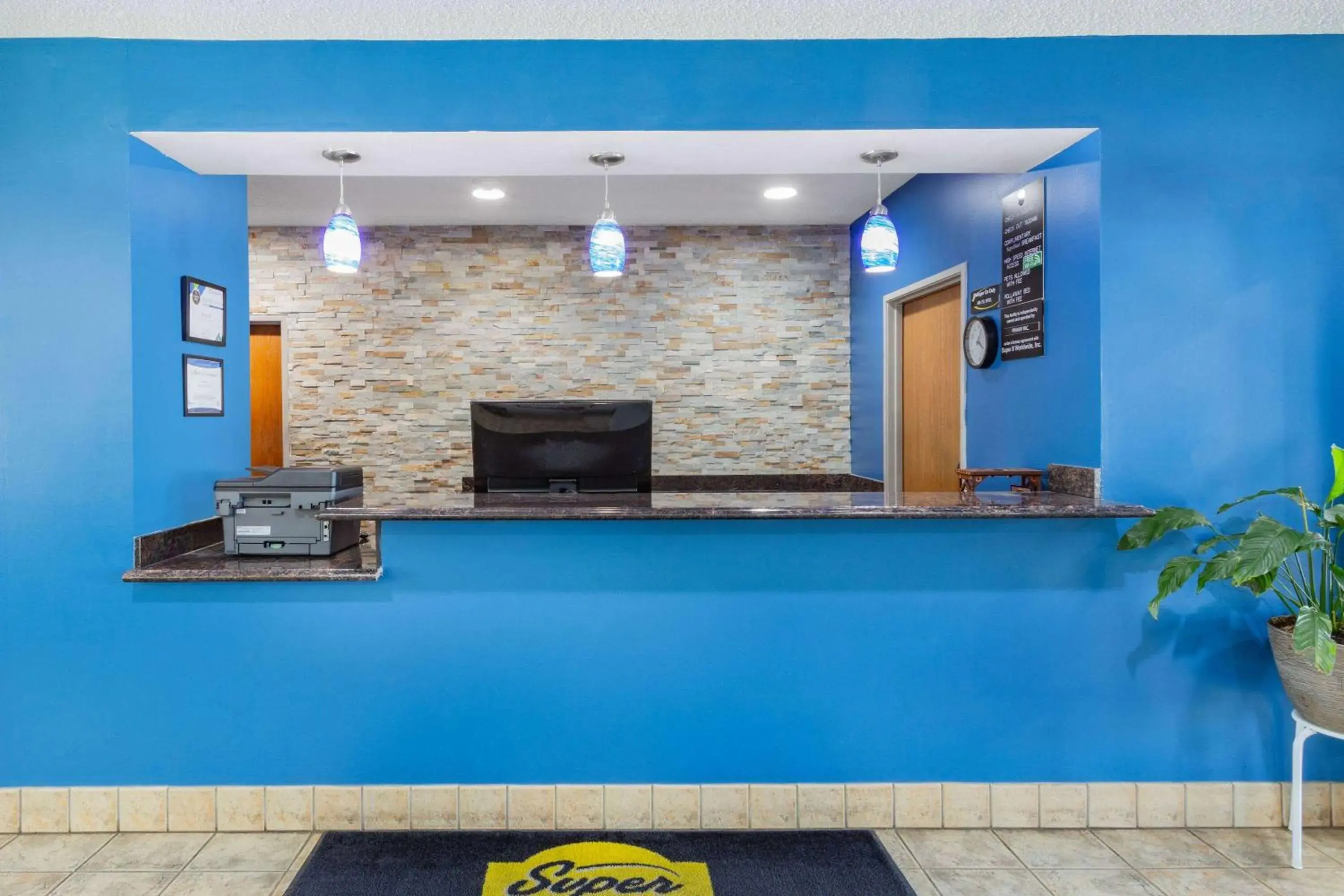 Lobby or reception in Super 8 by Wyndham Kokomo Lobby or reception in Super 8 by Wyndham Kokomo