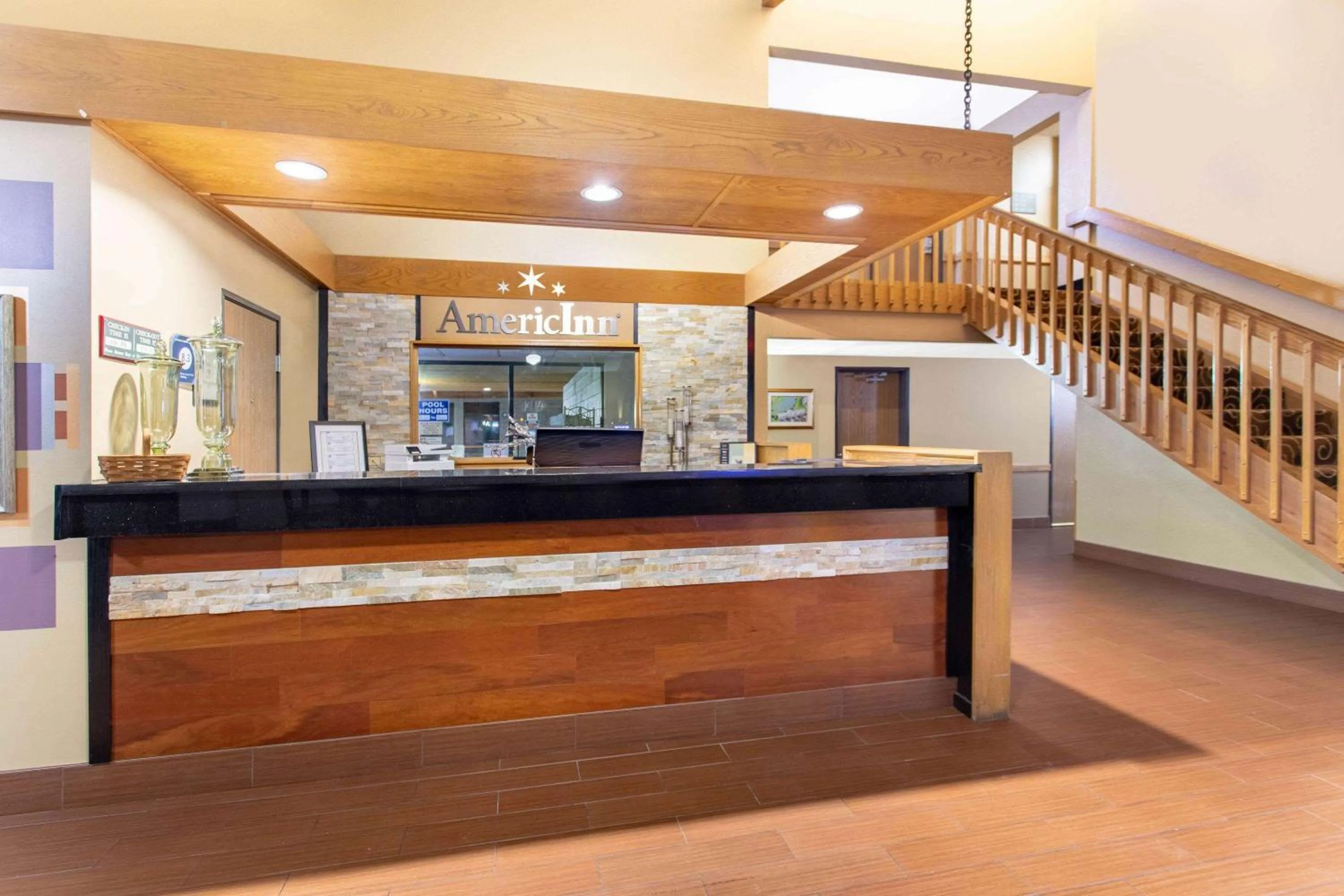 Lobby or reception in AmericInn by Wyndham Elkhorn Near Lake Geneva