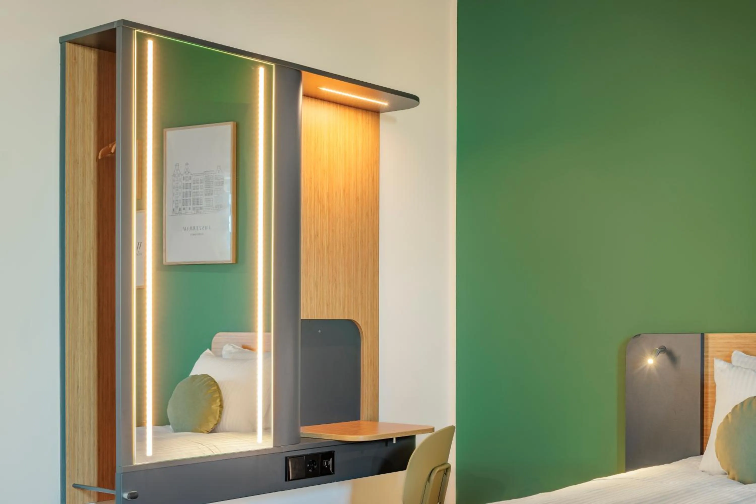 Bedroom, Bed in Maxhotel Amsterdam Airport Schiphol - Recently Renovated