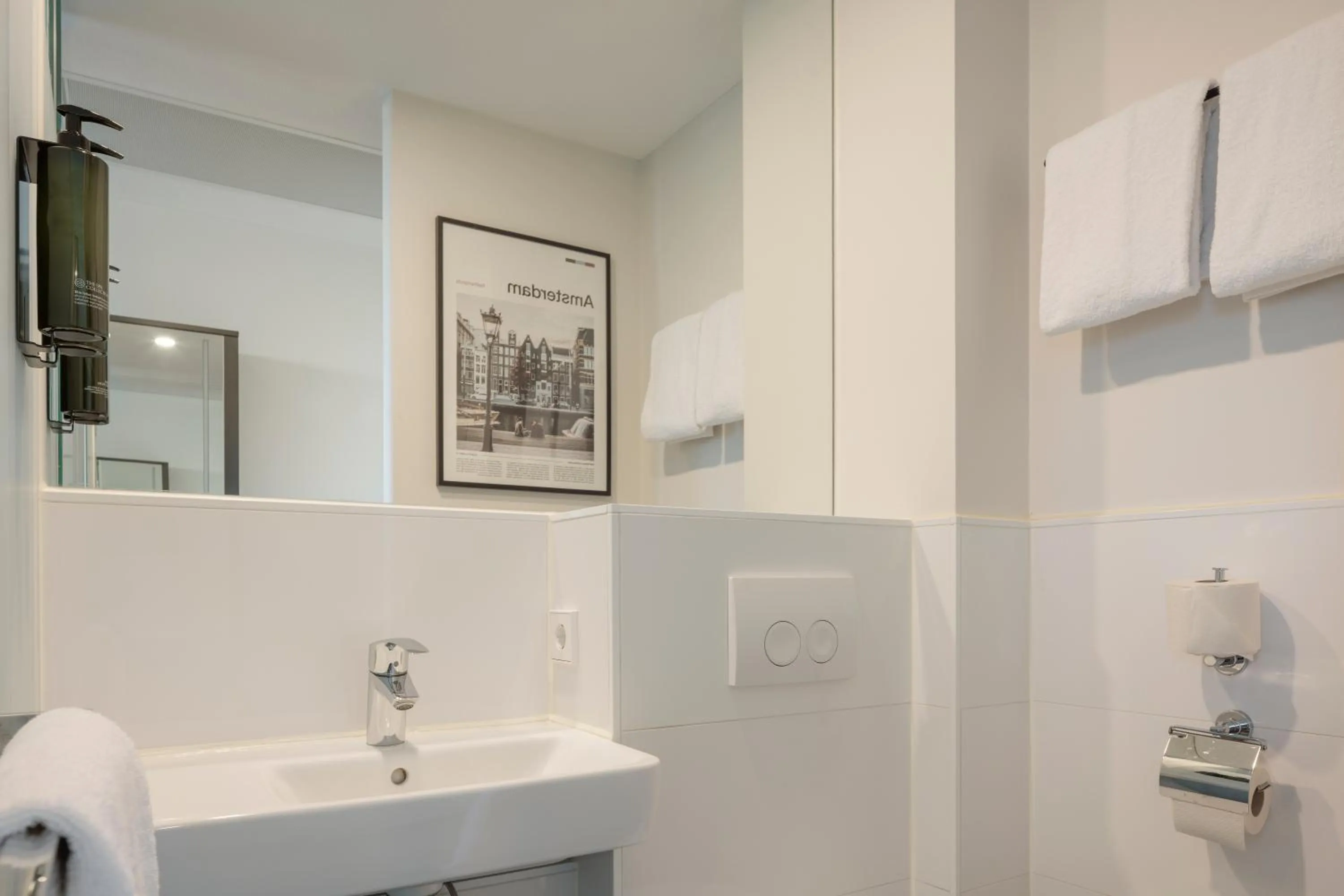 Bathroom in Maxhotel Amsterdam Airport Schiphol - Recently Renovated