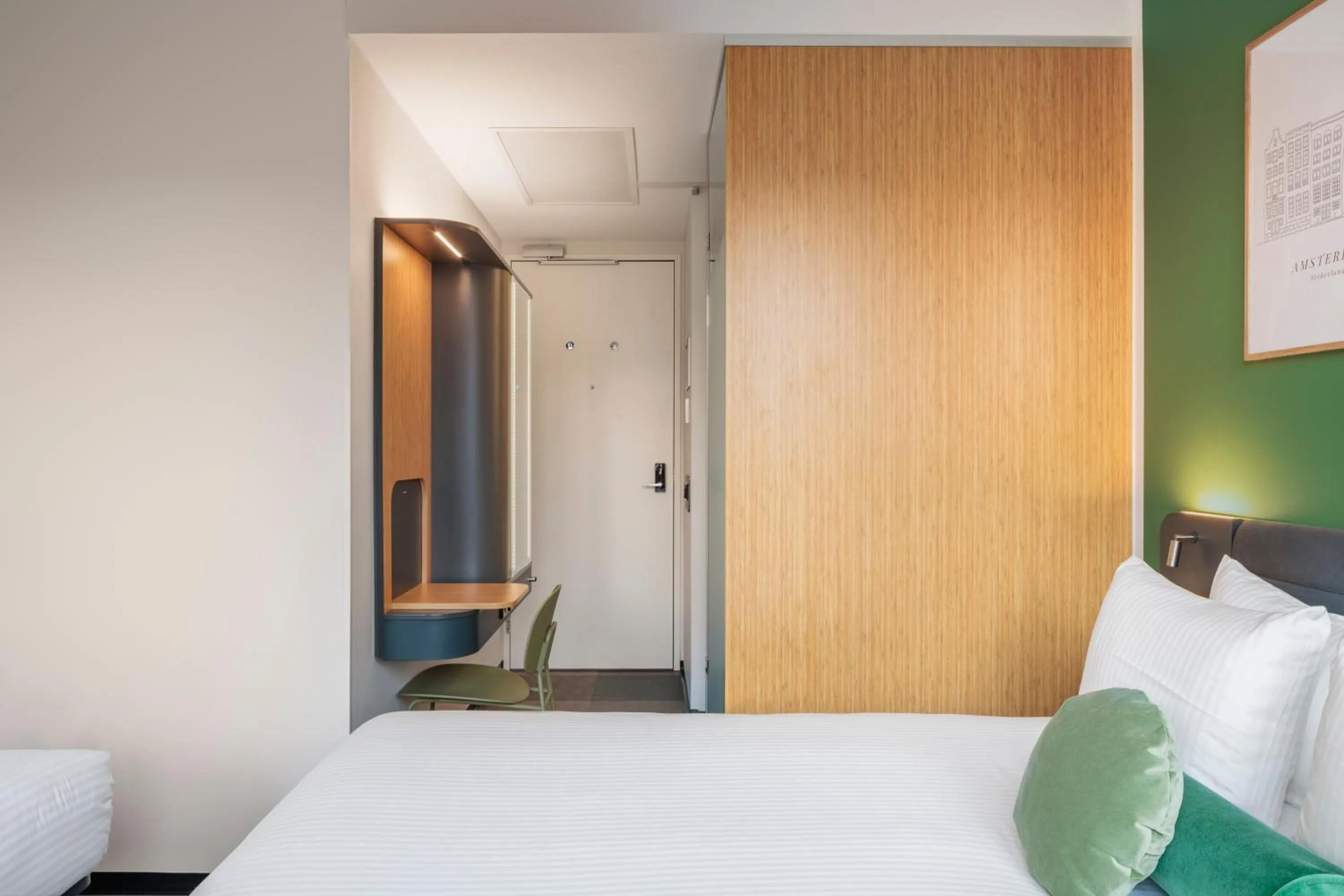 Bedroom, Bed in Maxhotel Amsterdam Airport Schiphol - Recently Renovated