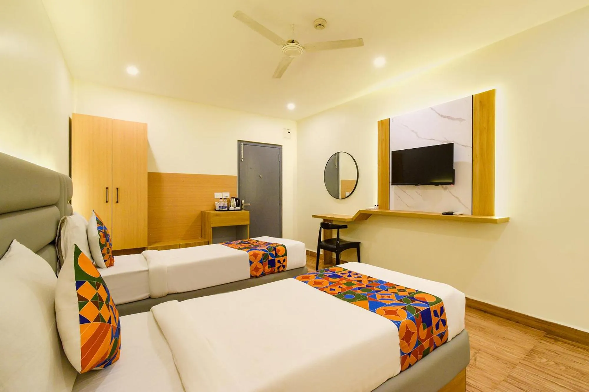 Bed in FabHotel White Ridge-SIa Life Hospital, Kondapur