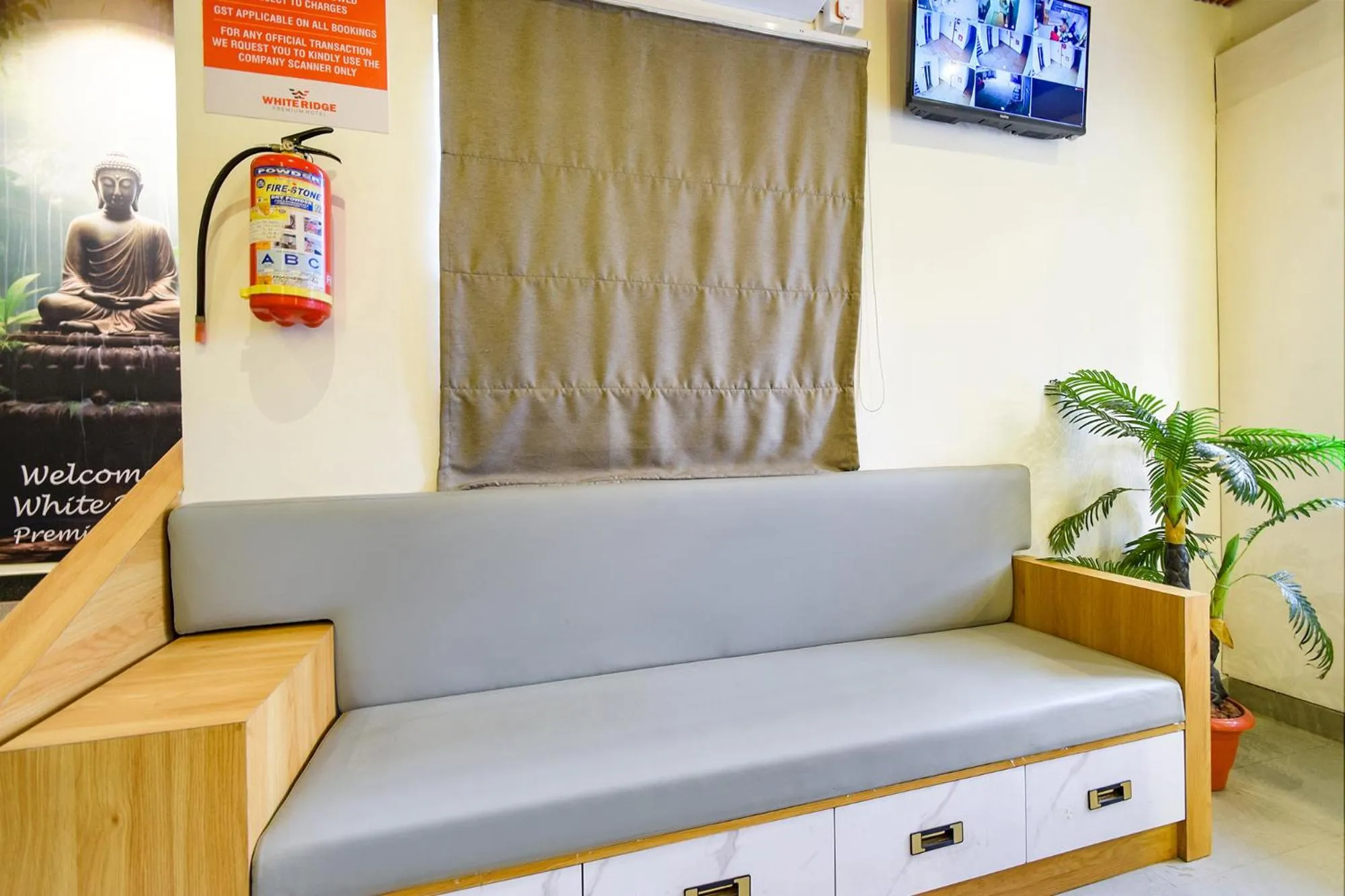 Seating area in FabHotel White Ridge-SIa Life Hospital, Kondapur