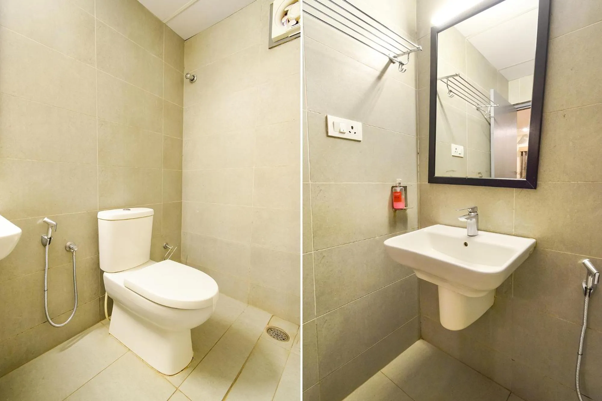 Toilet in FabHotel White Ridge-SIa Life Hospital, Kondapur